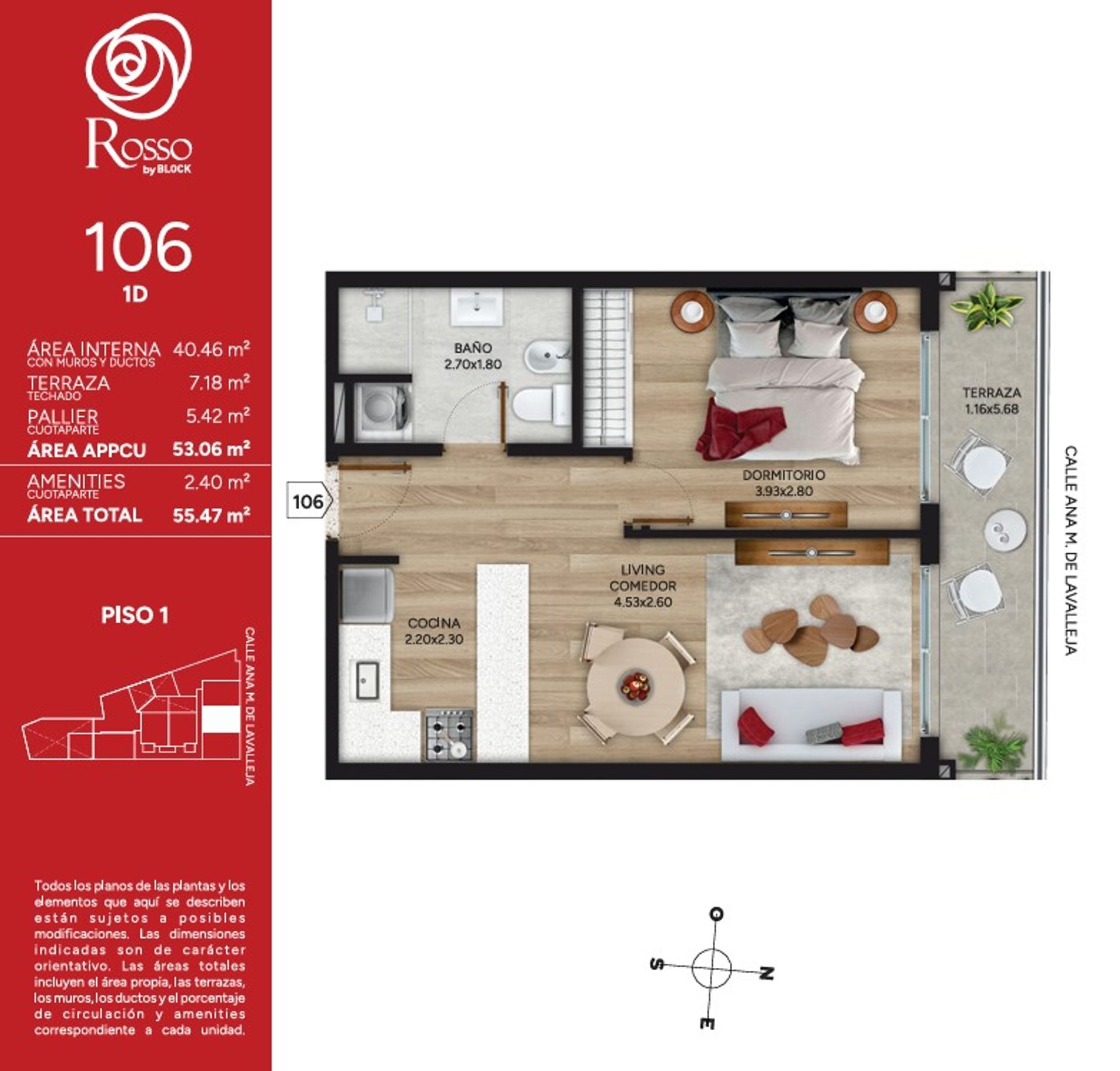Venta Apartamento 1 Dorm Rosso Cordón Marzo2028 - 1