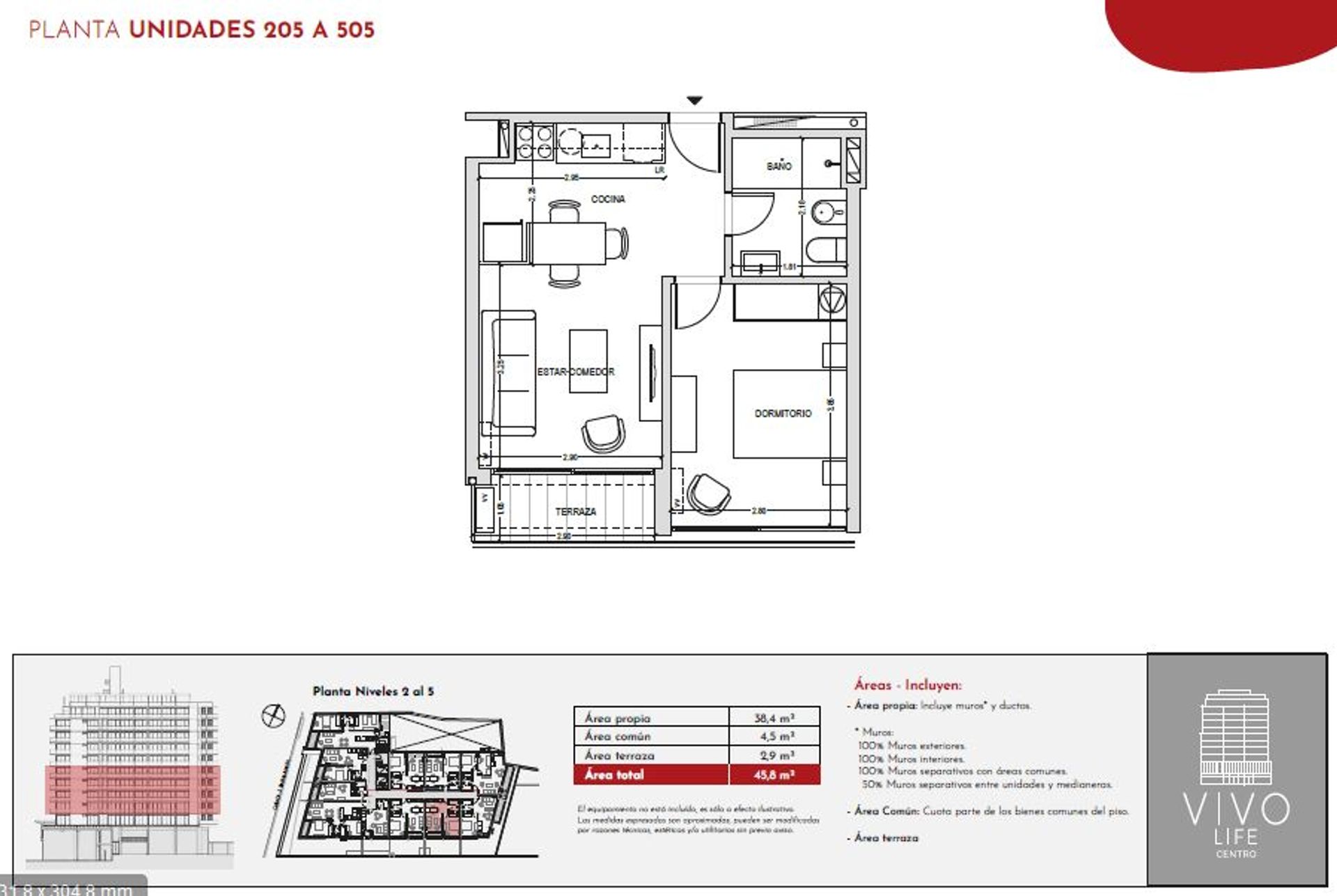 Venta apartamento 1 dormitorio en Vivo Life centro - 1