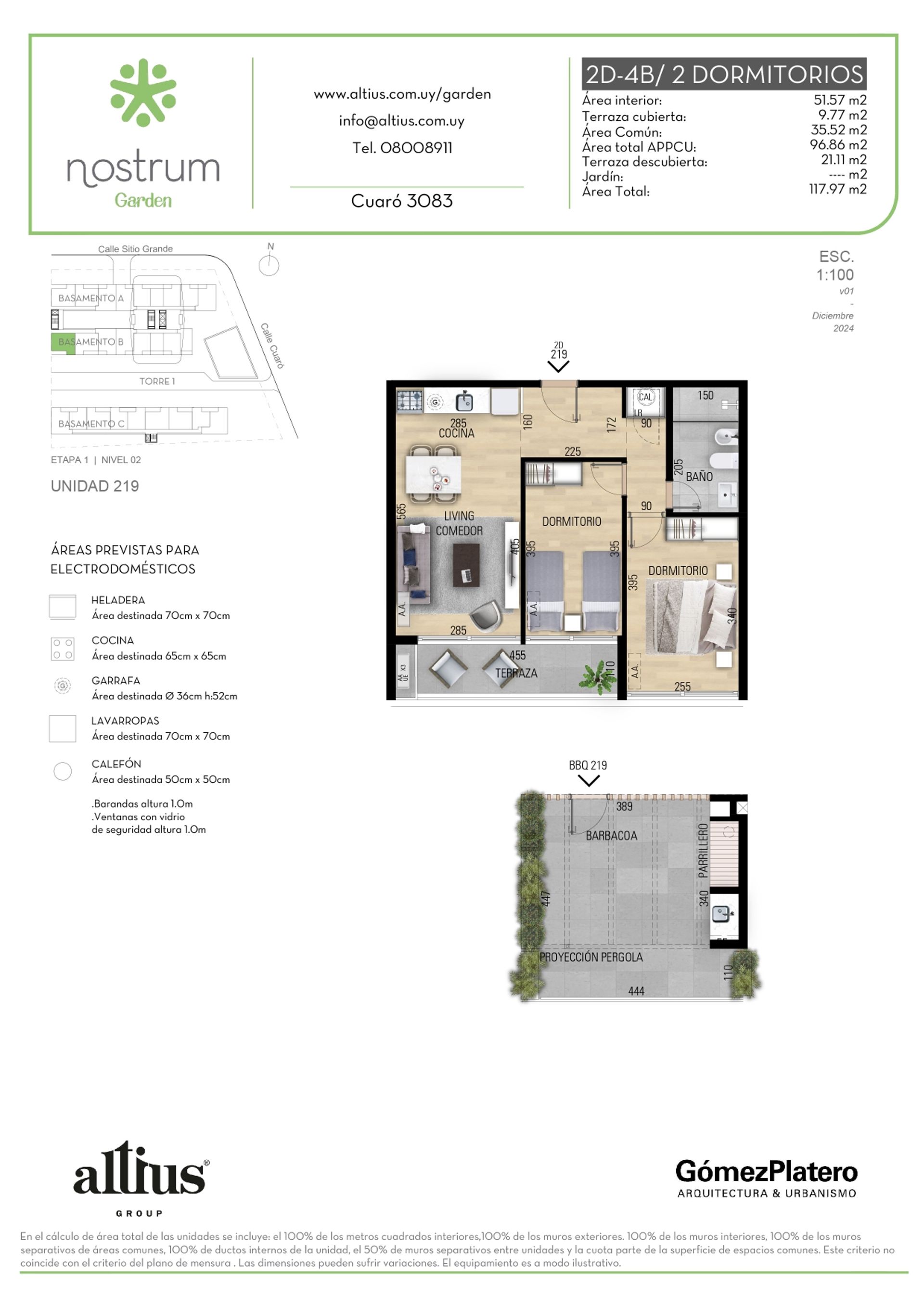 VENTA 2 DORMITORIOS NOSTRUM GARDEN PRADO AZOTEA EX - 1