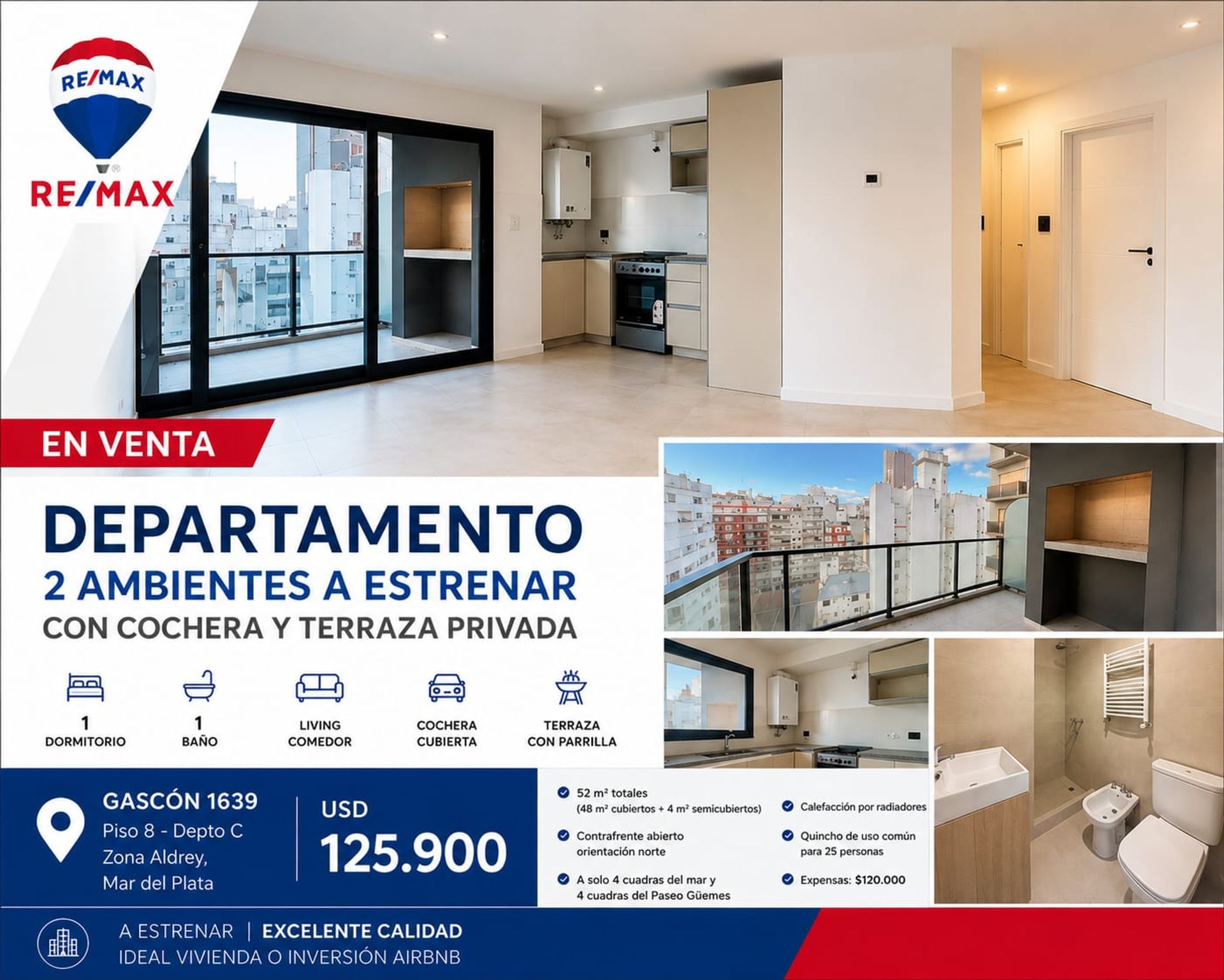 Departamento en Venta en Mar del Plata, Buenos Aires Interior
