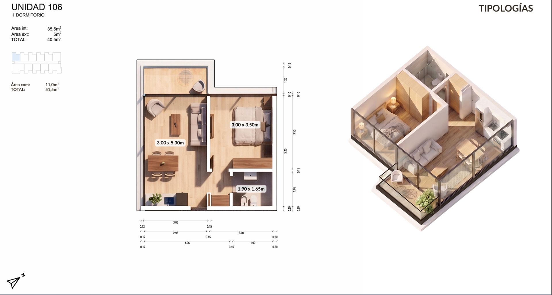APARTAMENTO 1 DORMITORIO EN VENTA PLAYA MANSA - 1