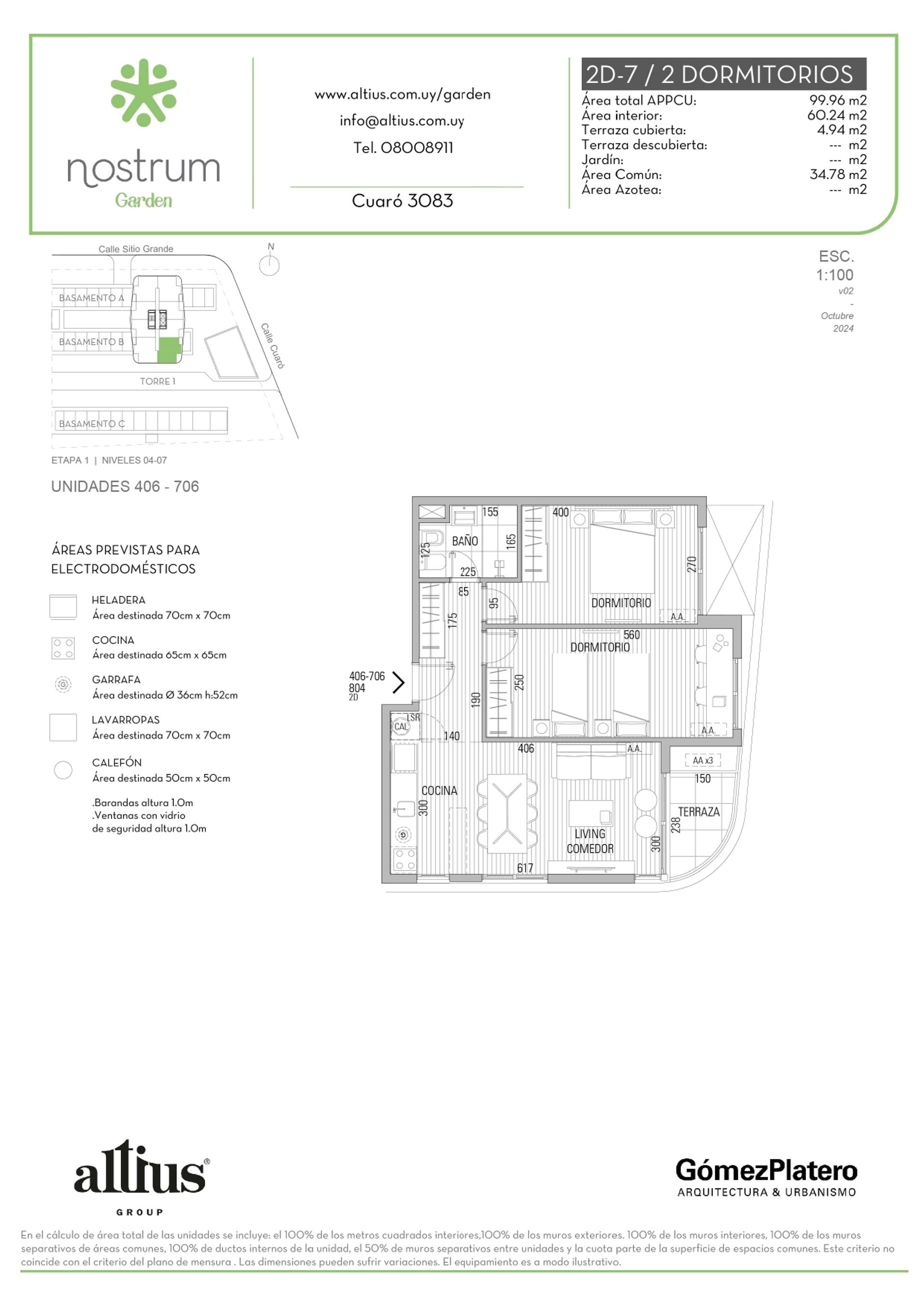 VENTA APARTAMENTO 2 DORMITORIOS NOSTRUM GARDEN - 1