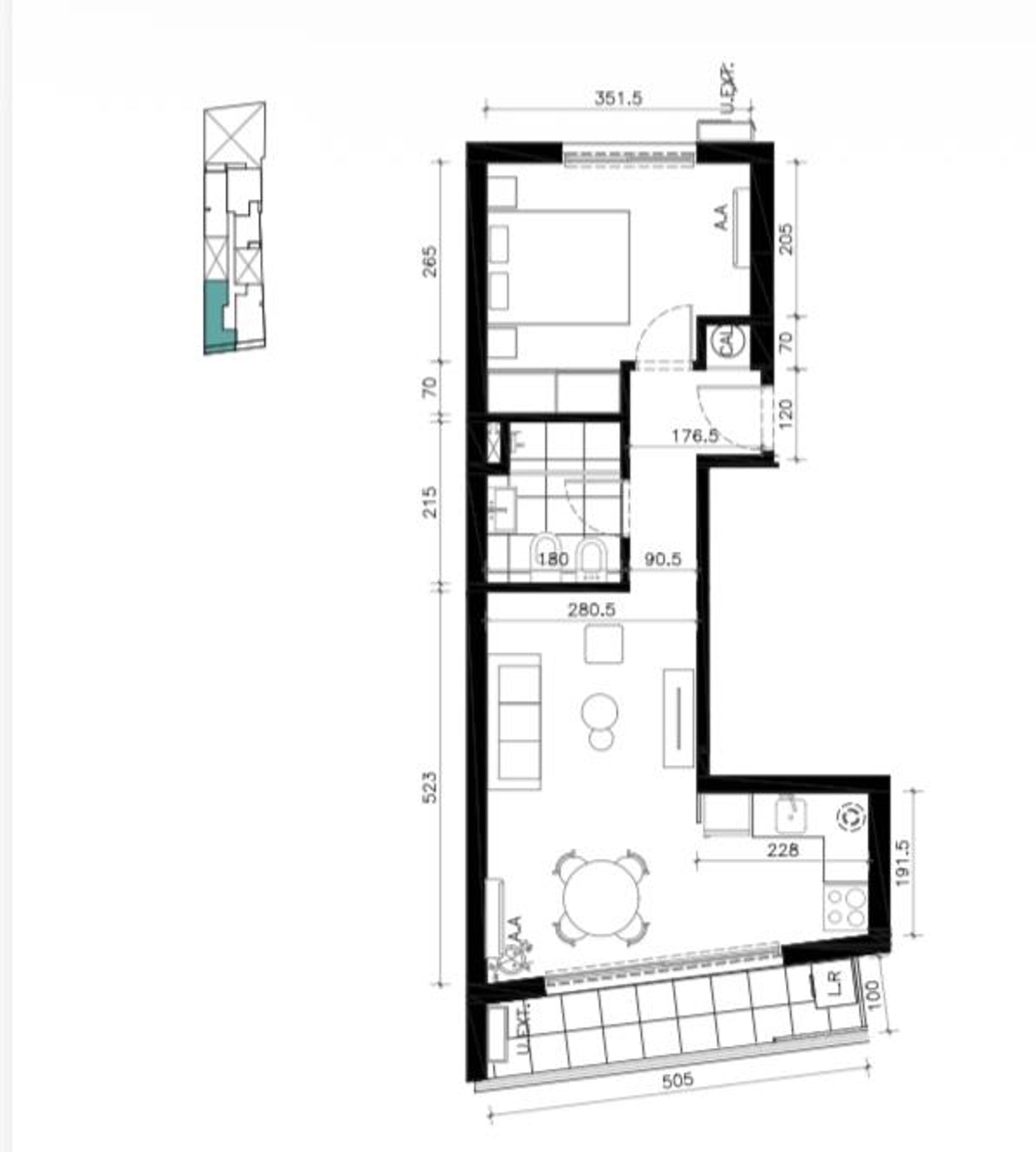 Venta apartamento 1 dormitorio en Cordón - 2