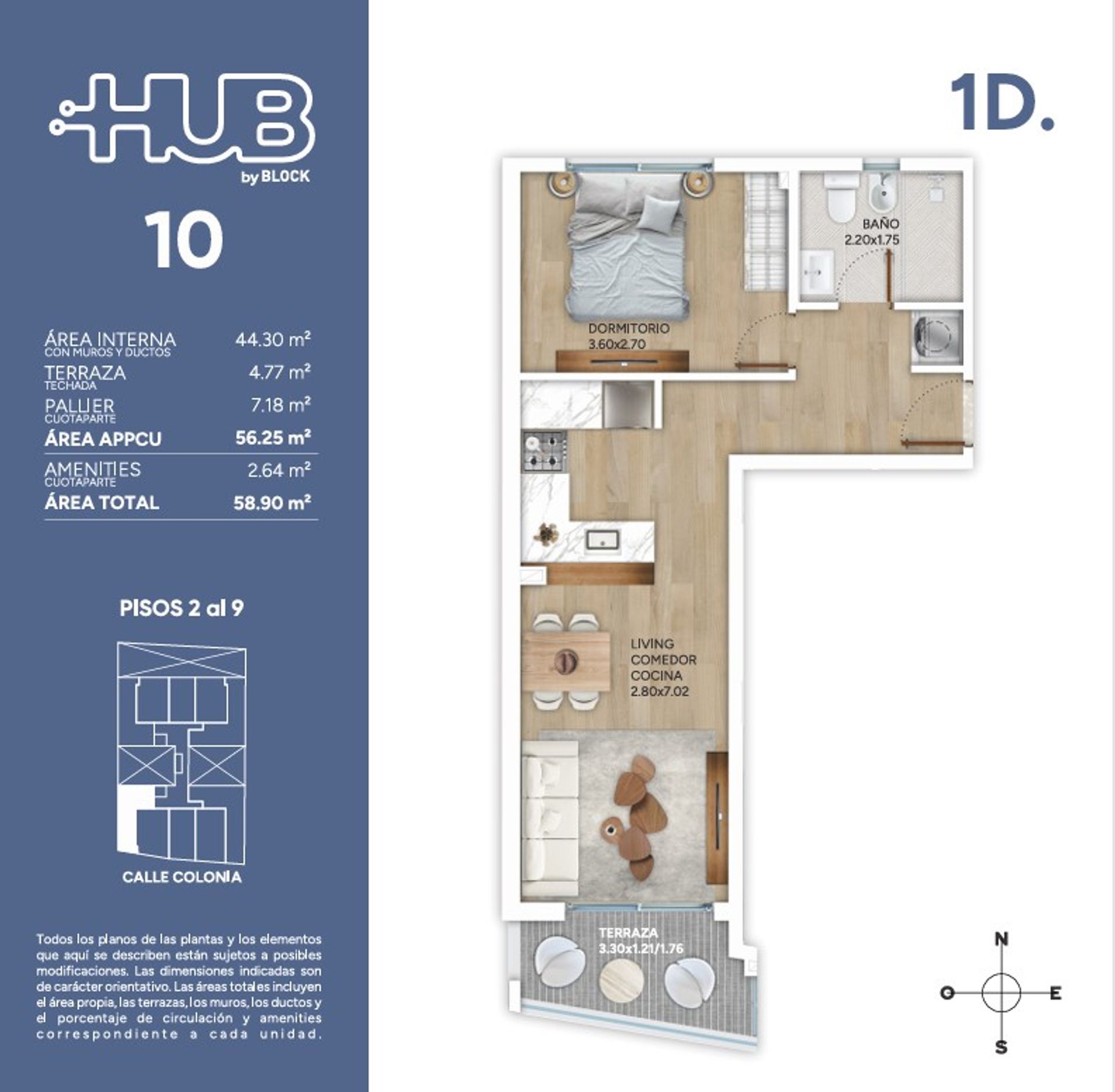 Venta Apartamento 1 dorm en Cordon con Amenities - 1