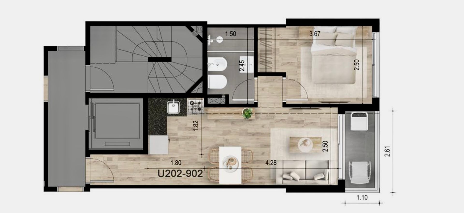 Venta Apartamento 1 dormitorio a estrenar Centro - 4