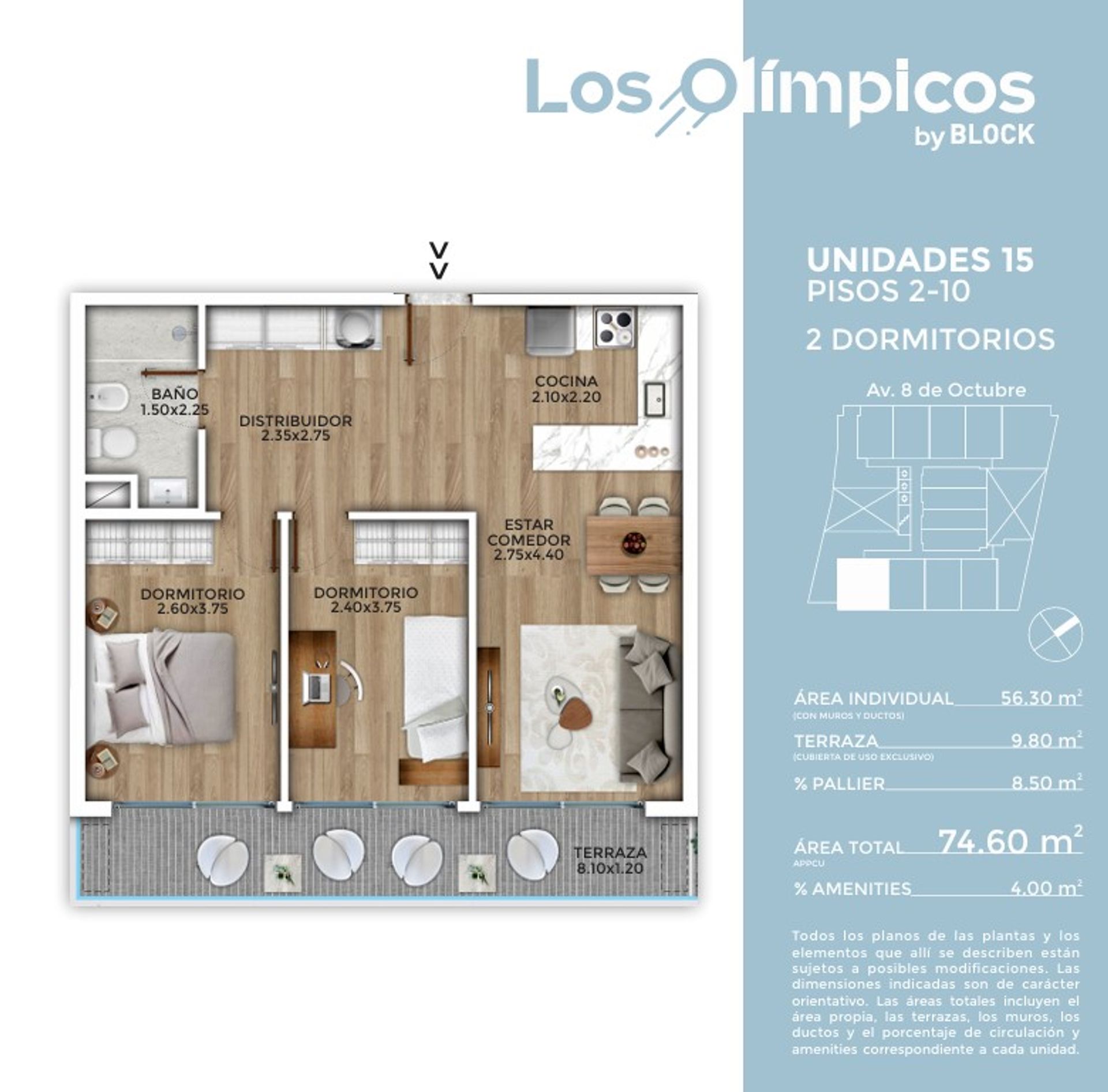 Venta La Blanqueada 2 dorm C RENTA - 15