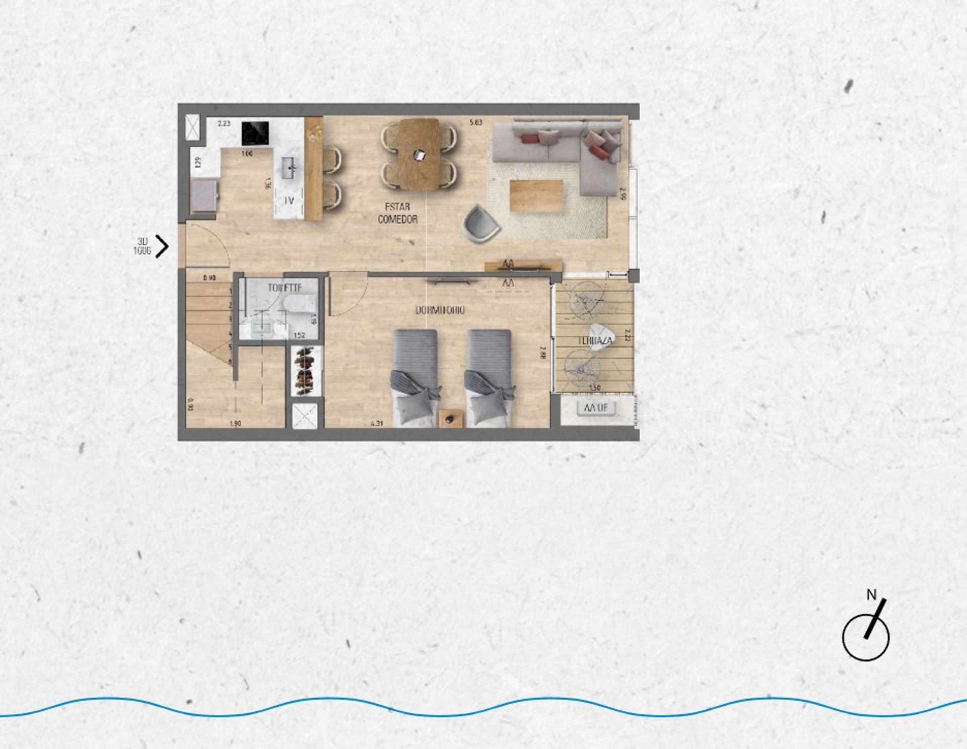 VENTA Duplex 3 dormitorios Lago Calcagno - 1