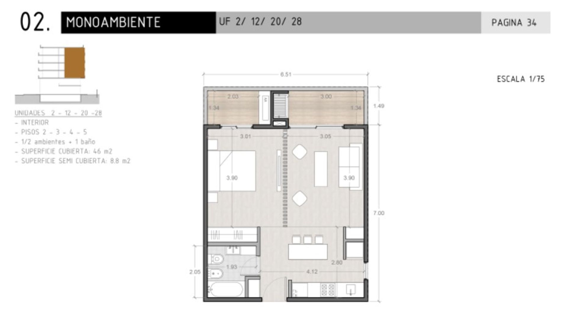 VENTA DEPARTAMENTO MONOAMBIENTE EN POZO EN CANNING - 14