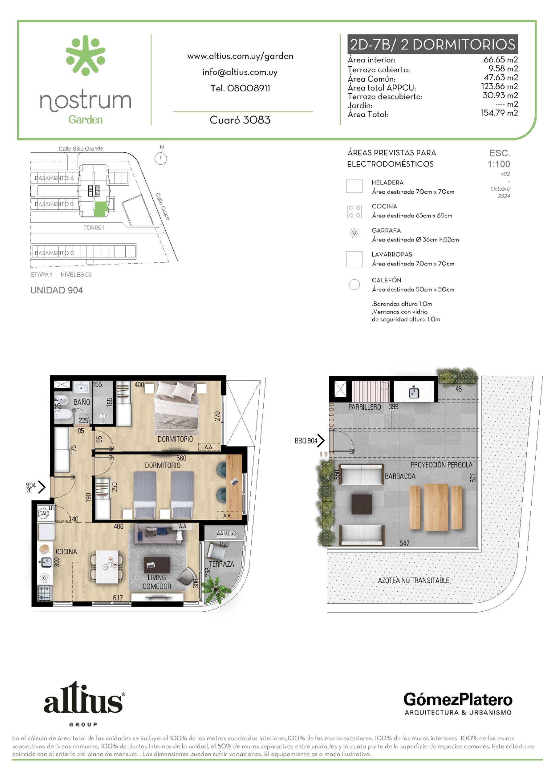 VENTA APARTAMENTO 2 DORMITORIOS NOSTRUM GARDEN - 1