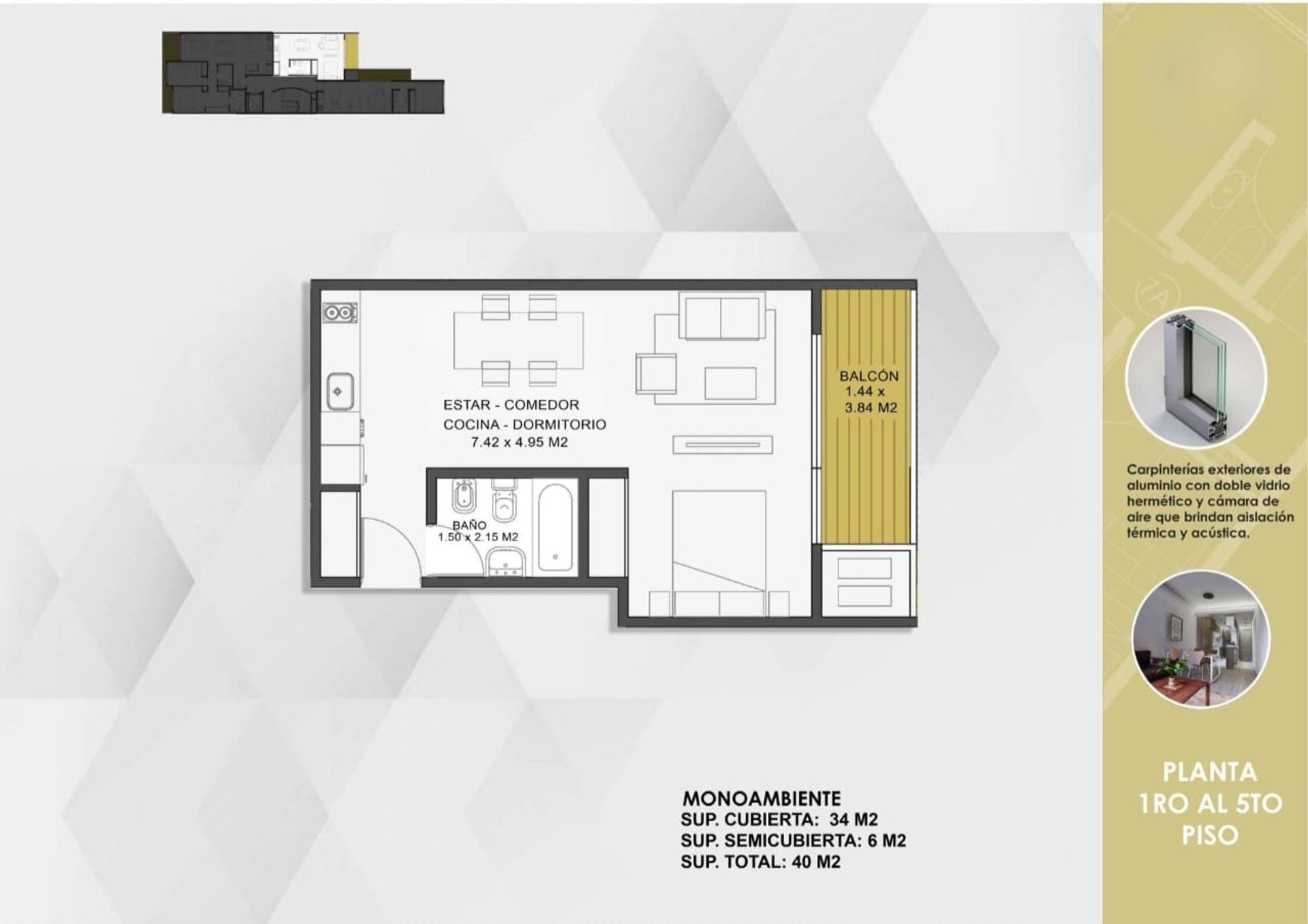 VENTA DEPTO 2 AMB C/ BCON TERRAZA ZONA VILLA LURO - 15