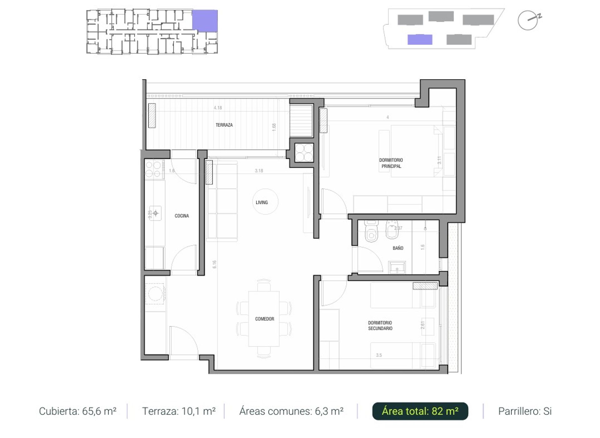 Venta apto 2 dorm. en pozo, Punta Gorda - 9