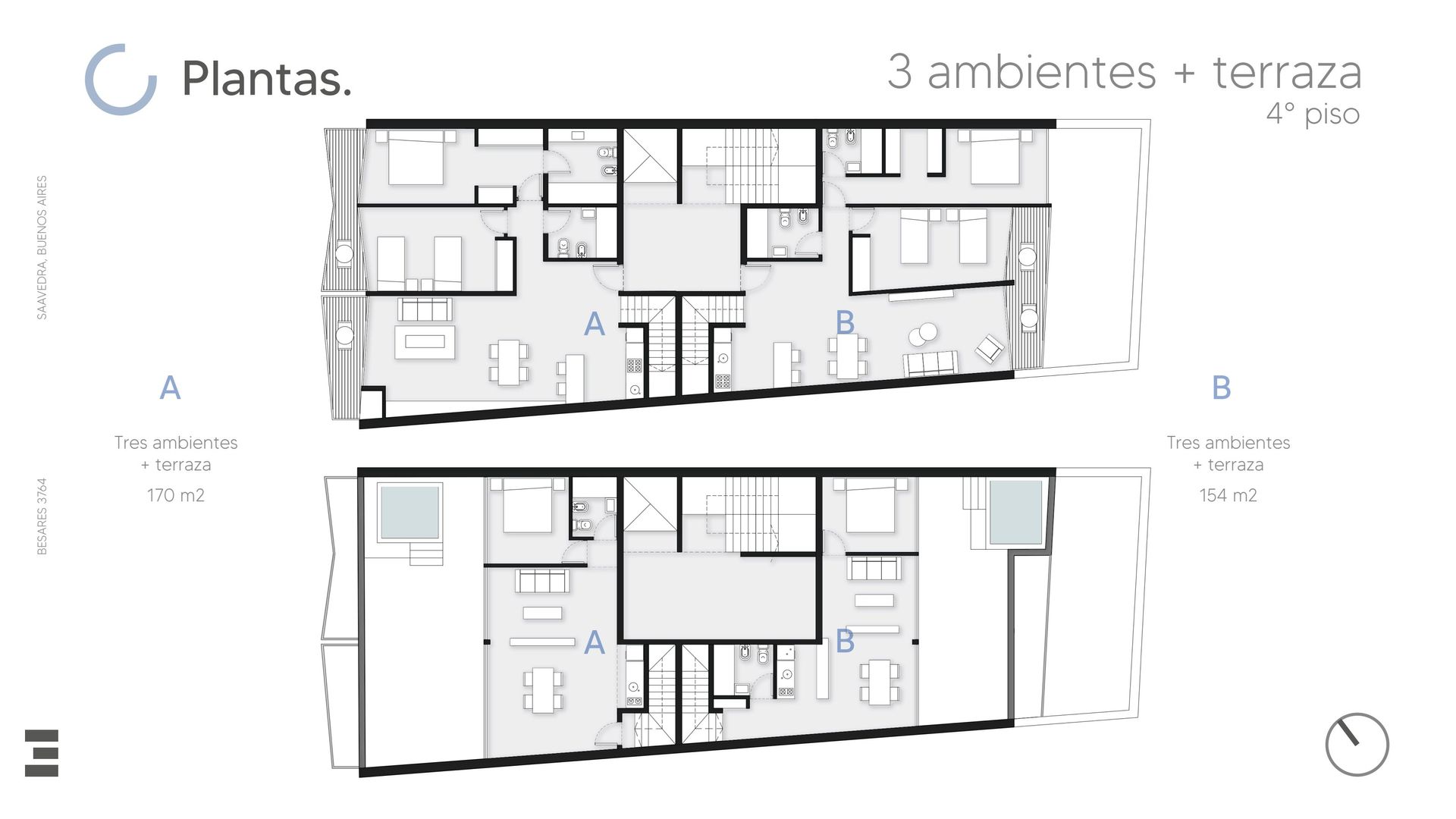 Preventa 3 amb. con terraza en pozo Saavedra. - 3