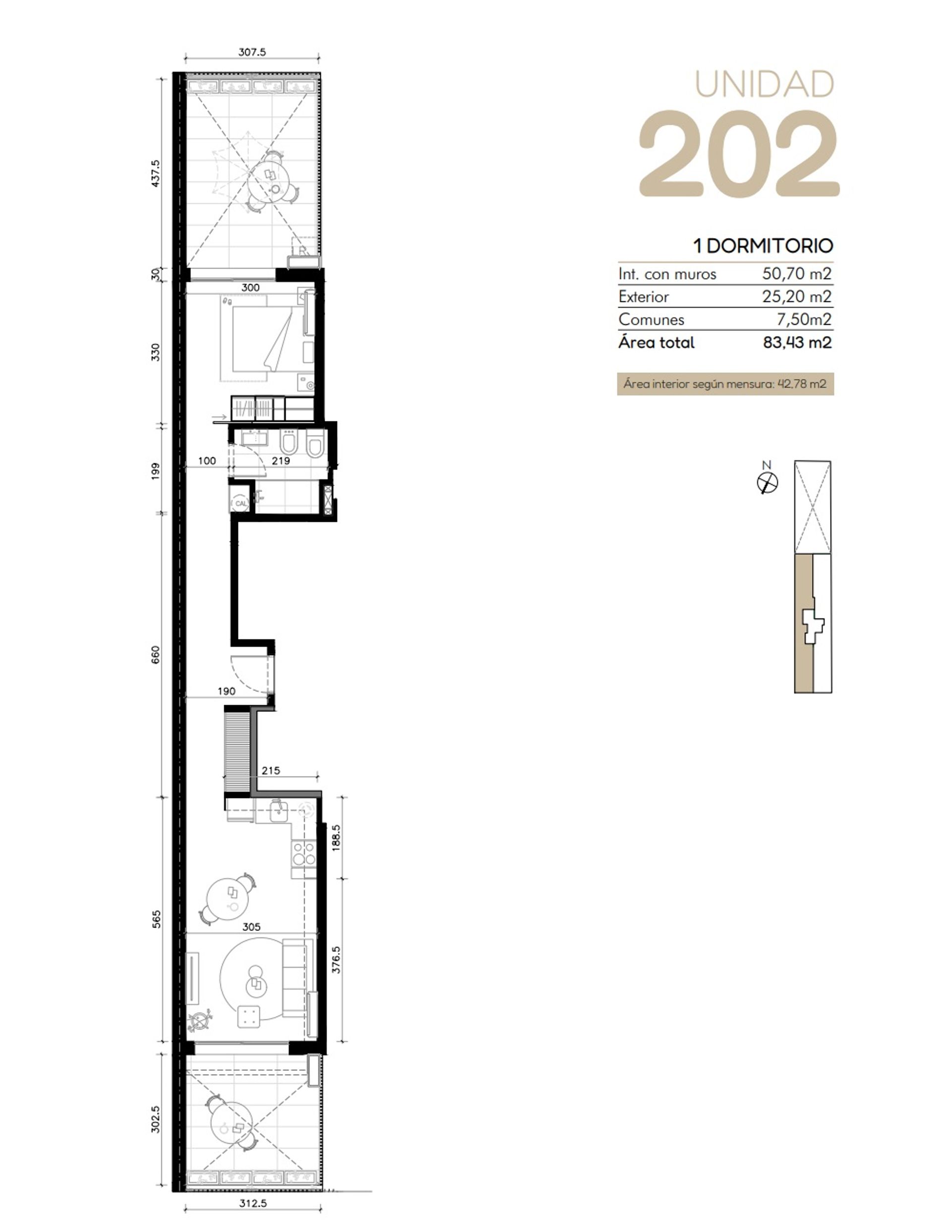 VENTA APARTAMENTO 1 DORMITORIO CORD&Oacute;N A ESTRENAR - 6