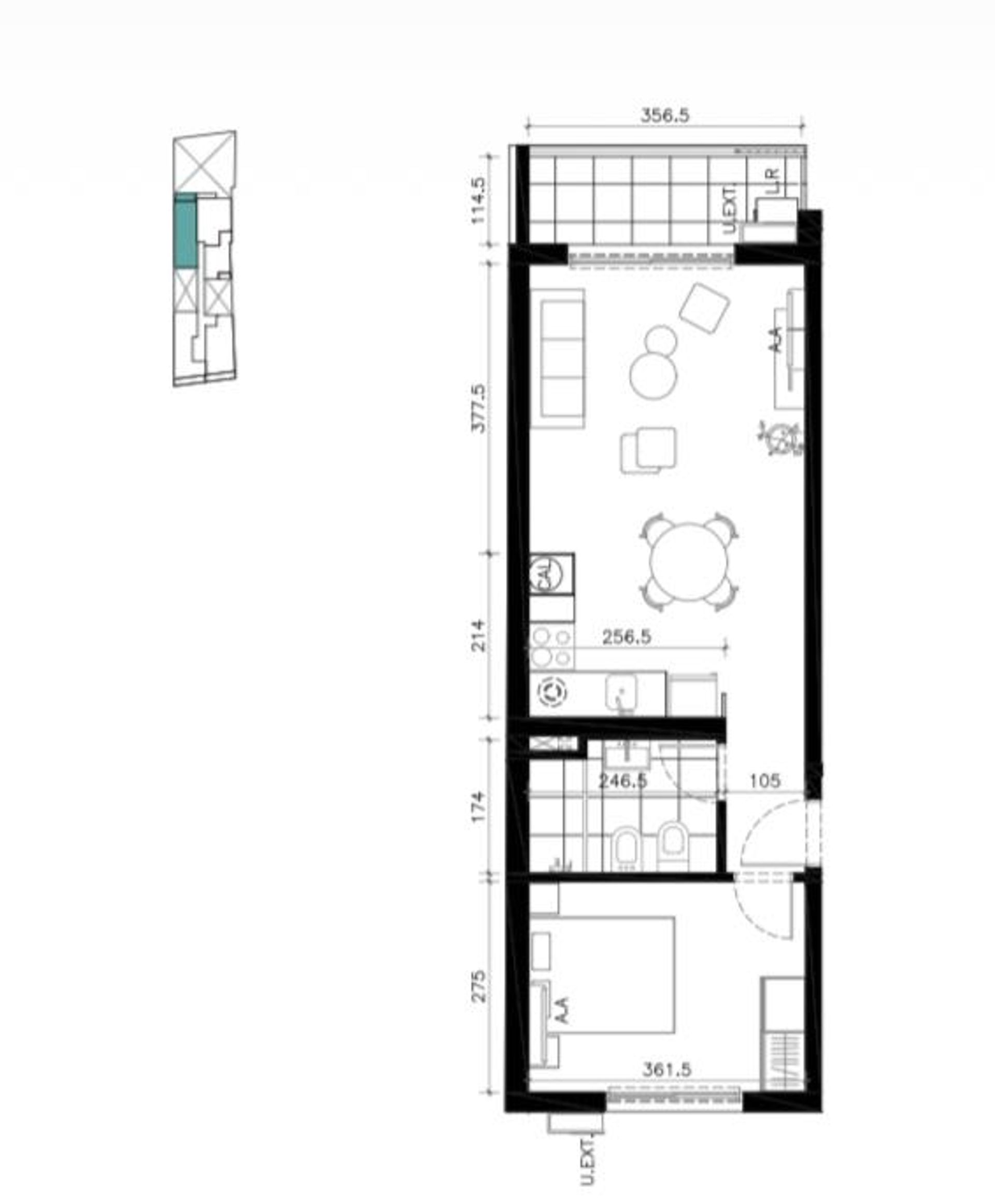 Venta apartamento 1 dormitorio en Cordón - 2