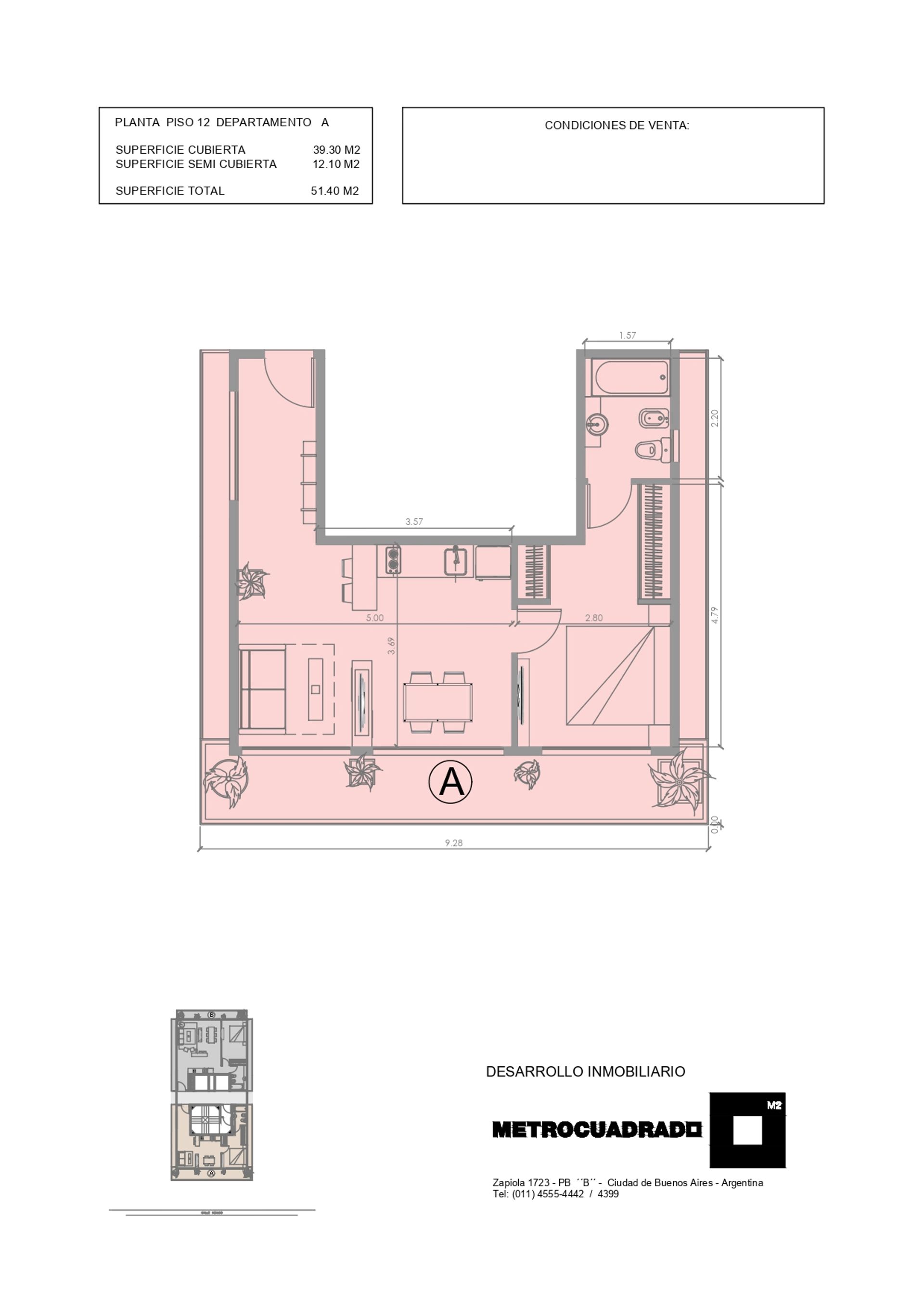 Venta Monserrat Monoamb apaisado divisible piso 12 - 16