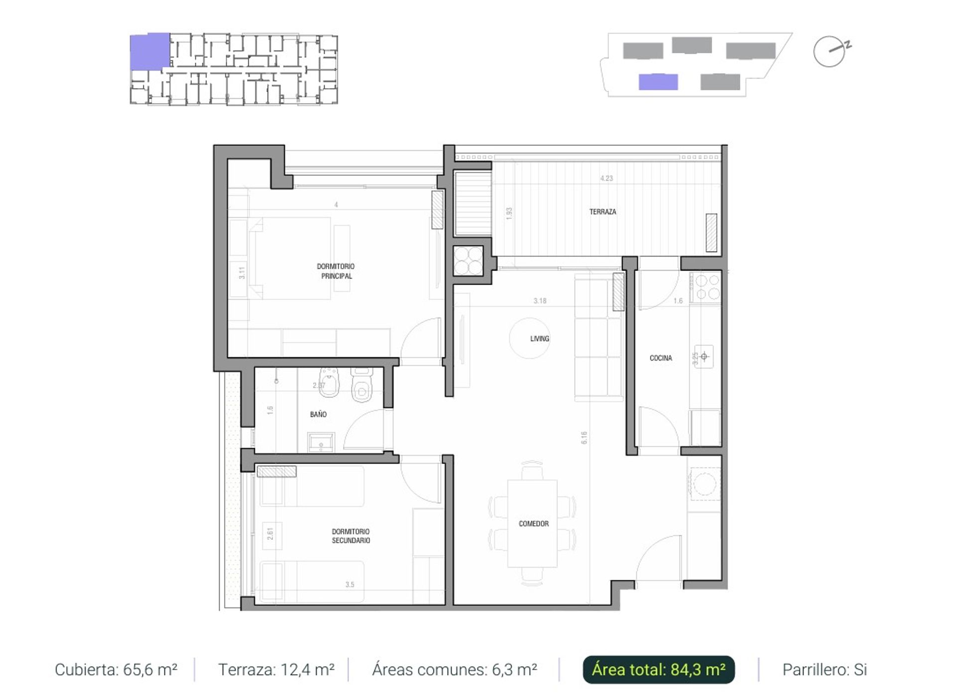 Venta apto 2 dorm. en pozo, Punta Gorda - 9