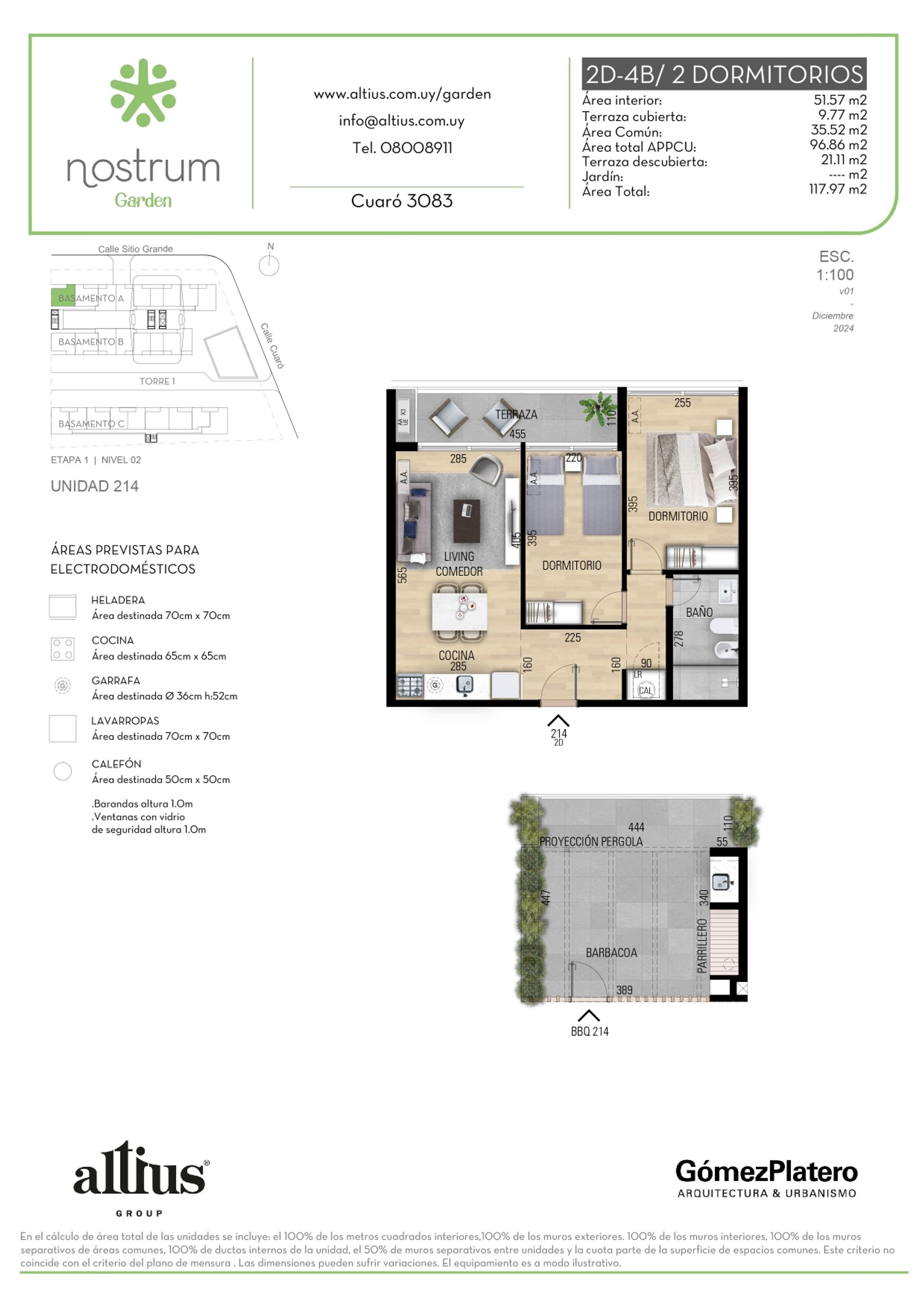 VENTA 2 DORMITORIOS NOSTRUM GARDEN PRADO AZOTEA EX - 1