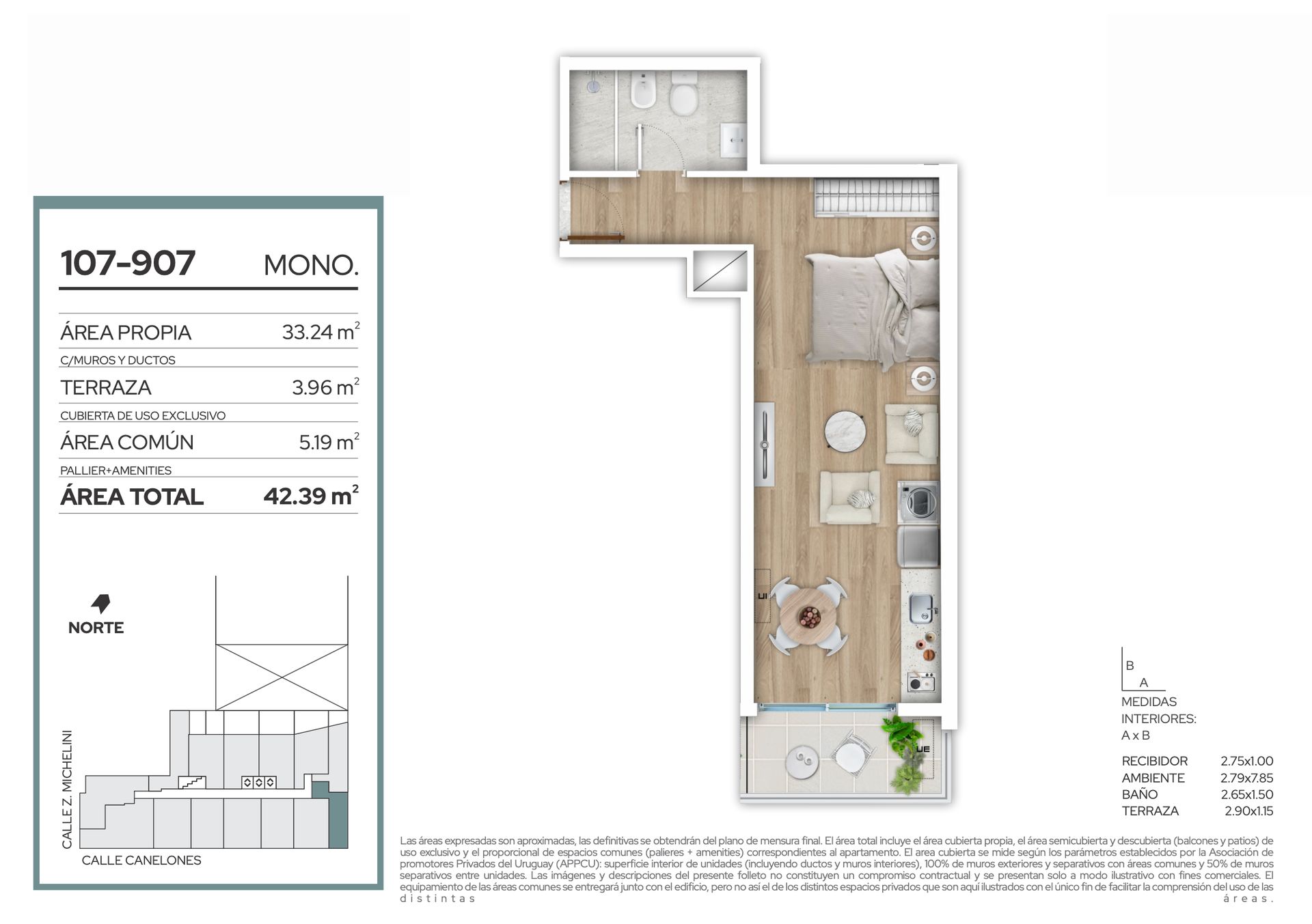 VENTA APARTAMENTO MONOAMBIENTE EN CENTRO - 12