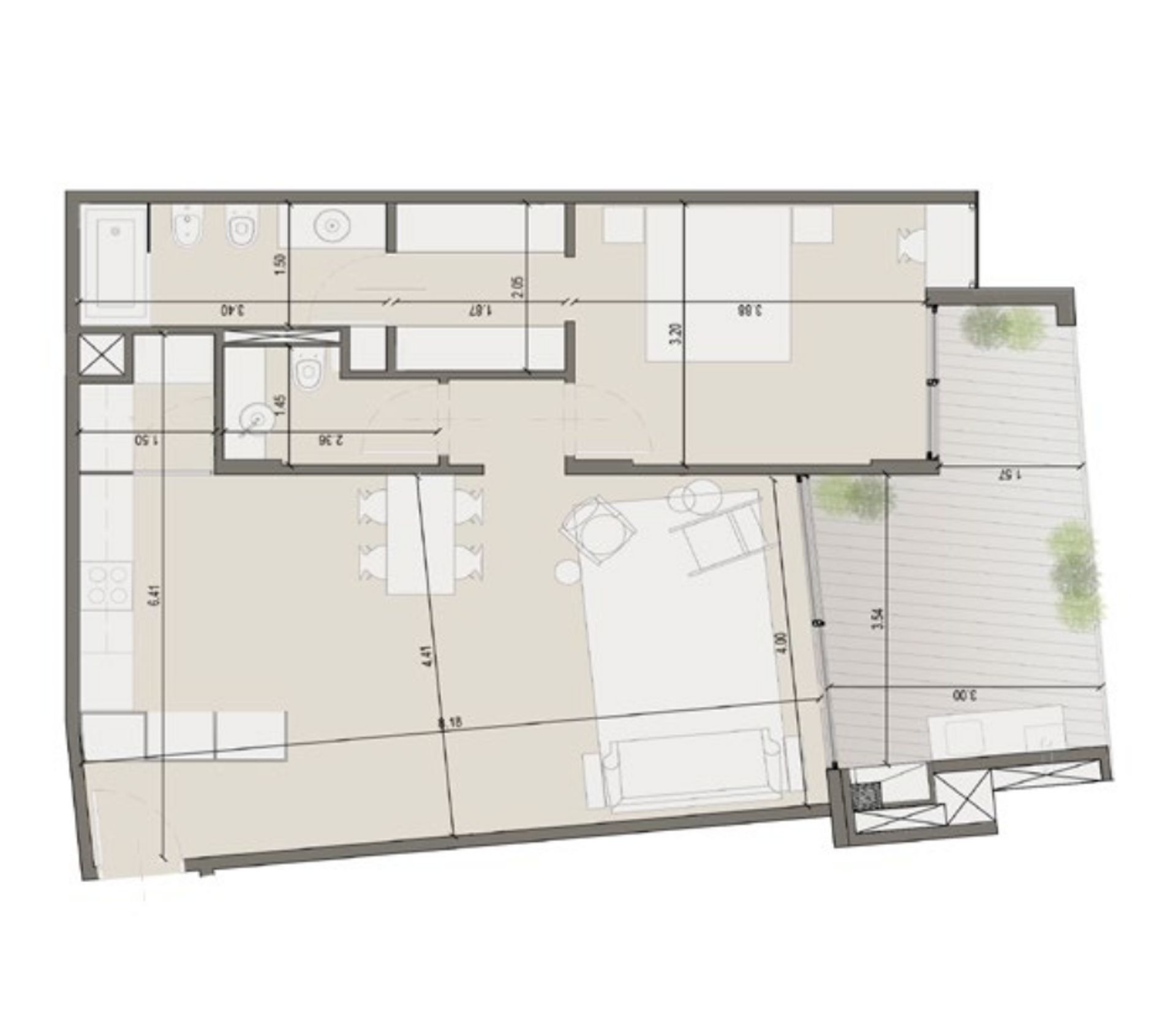 TORRES ZAFIRO NORDELTA - VENTA DEPTO. 2 AMBIENTES - 1