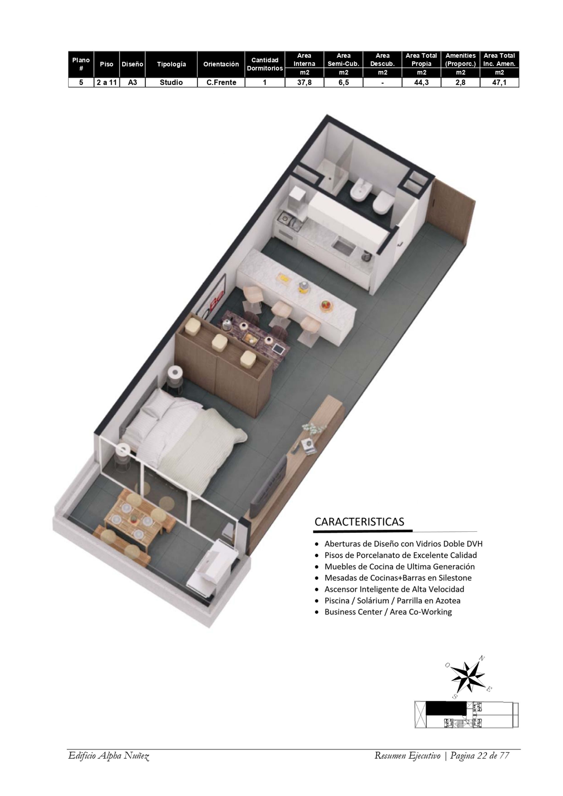 Oportunidad Venta 1 Ambiente Studio con Balcón - 1