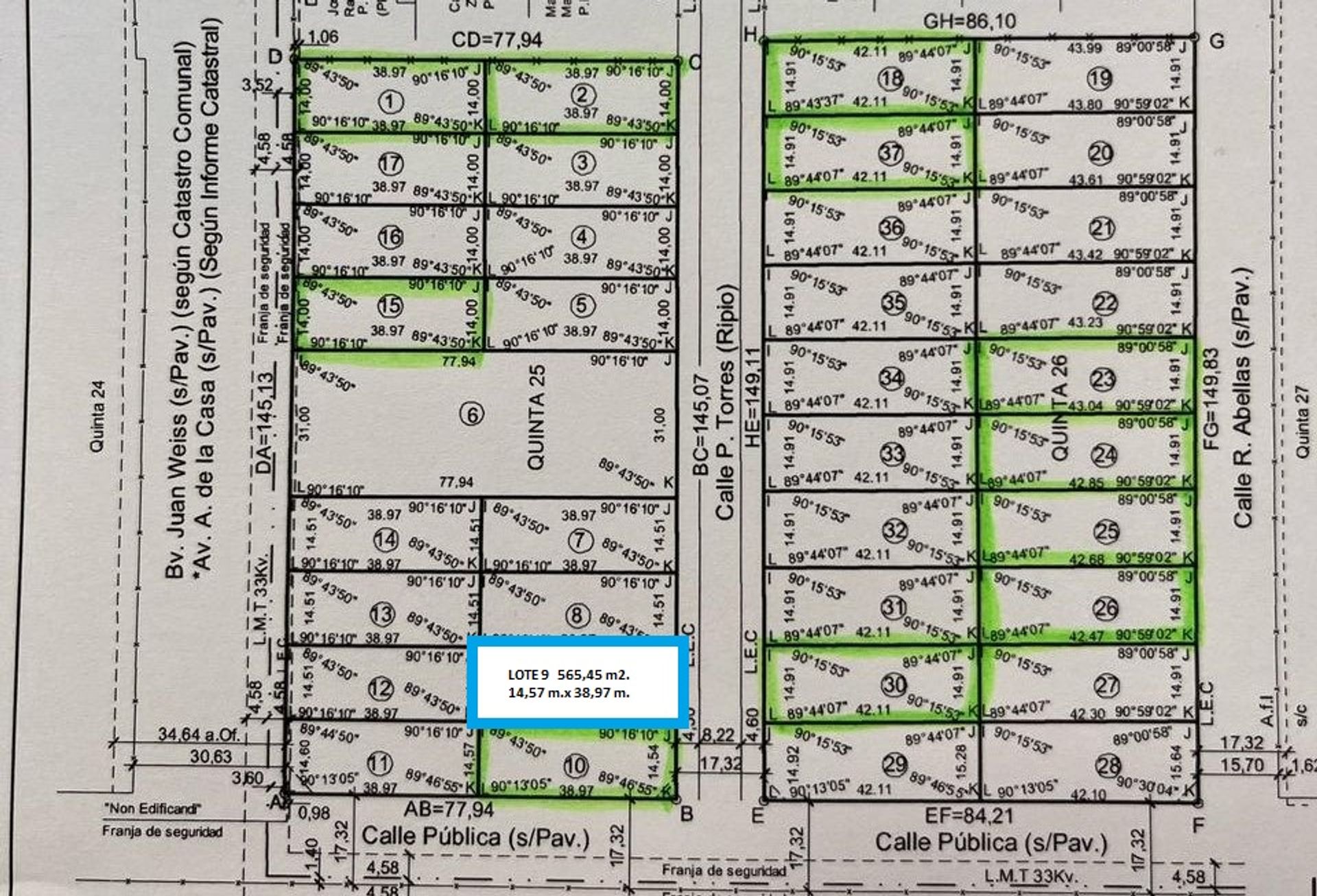Lote en Venta en Castellanos, Santa Fe