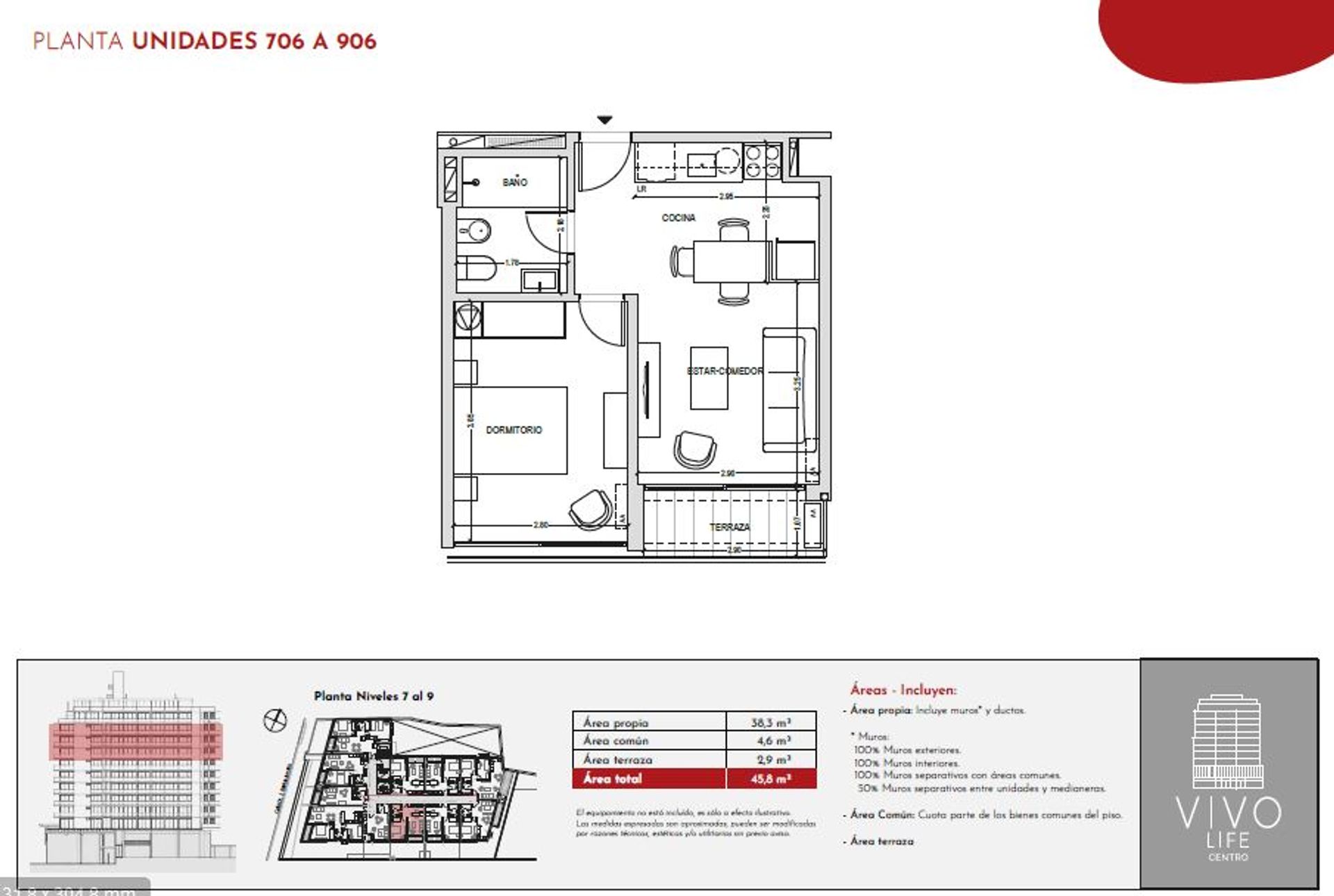 Venta apartamento 1 dormitorio Vivo Life Centro - 1