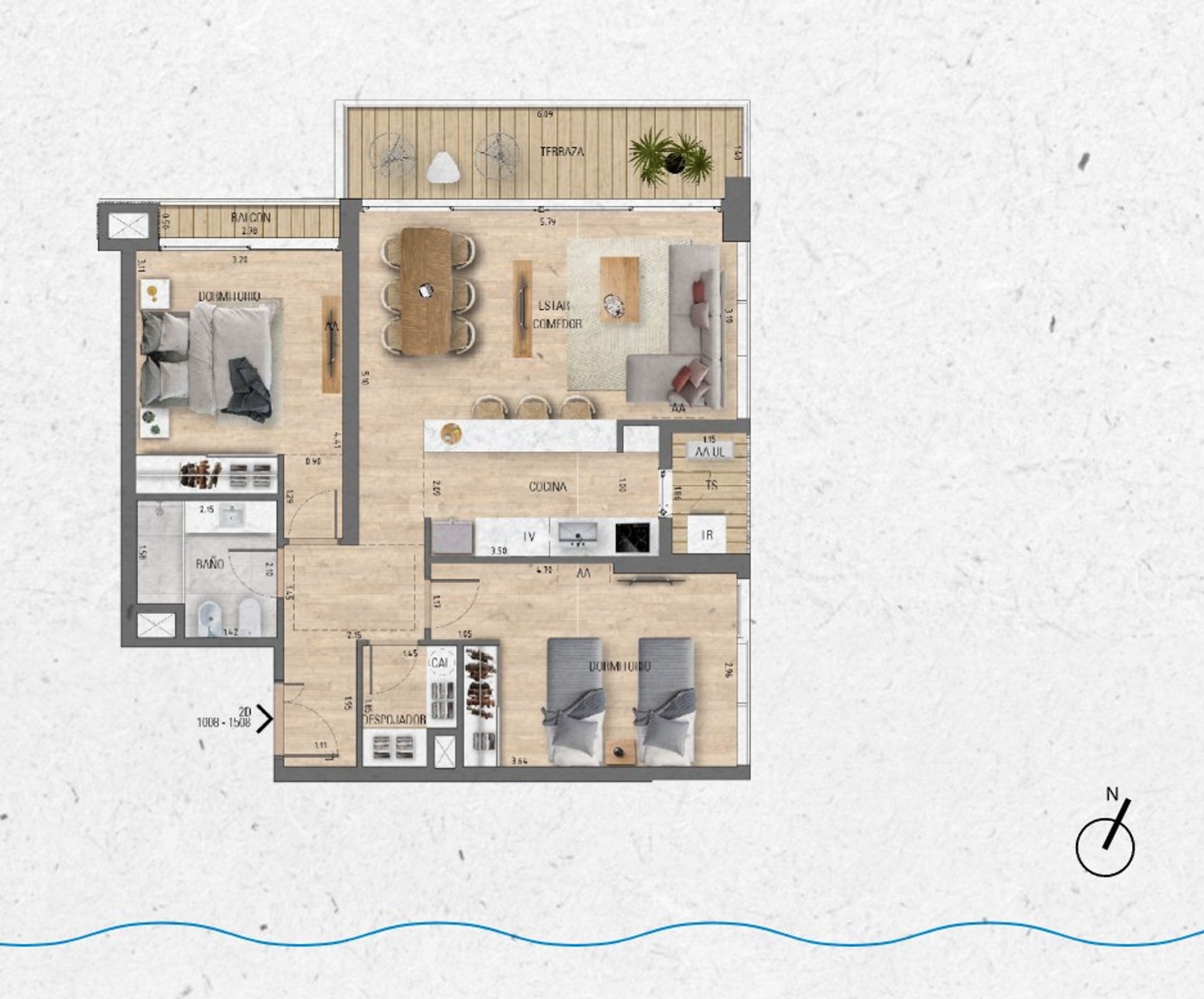 VENTA Apartamento 2 dormitorios Lago Calcagno