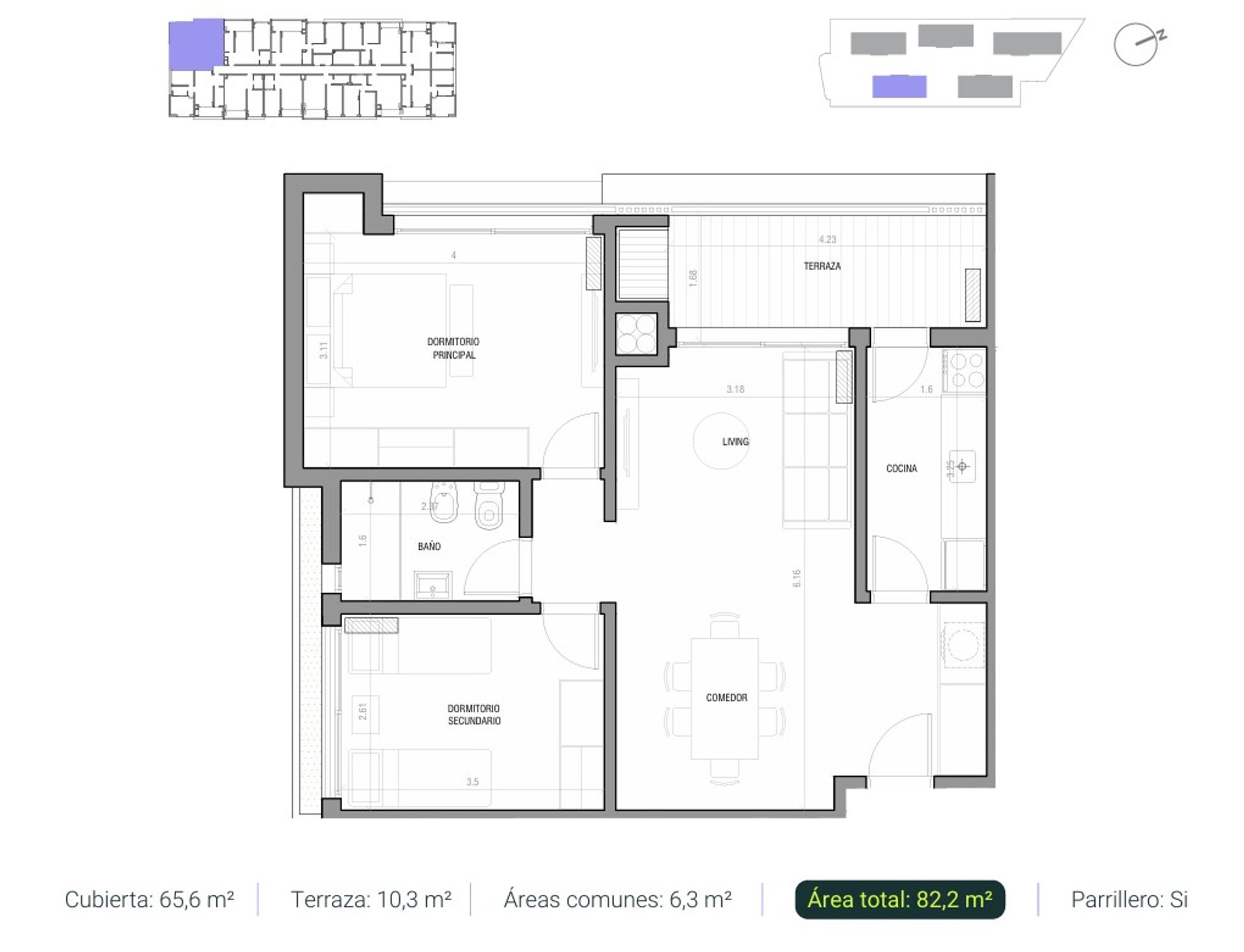Venta apto 2 dorm. en pozo, Punta Gorda - 9