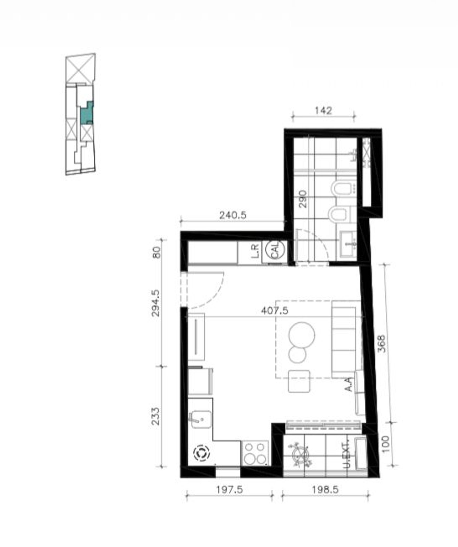 Venta monoambiente en Cordón - 2