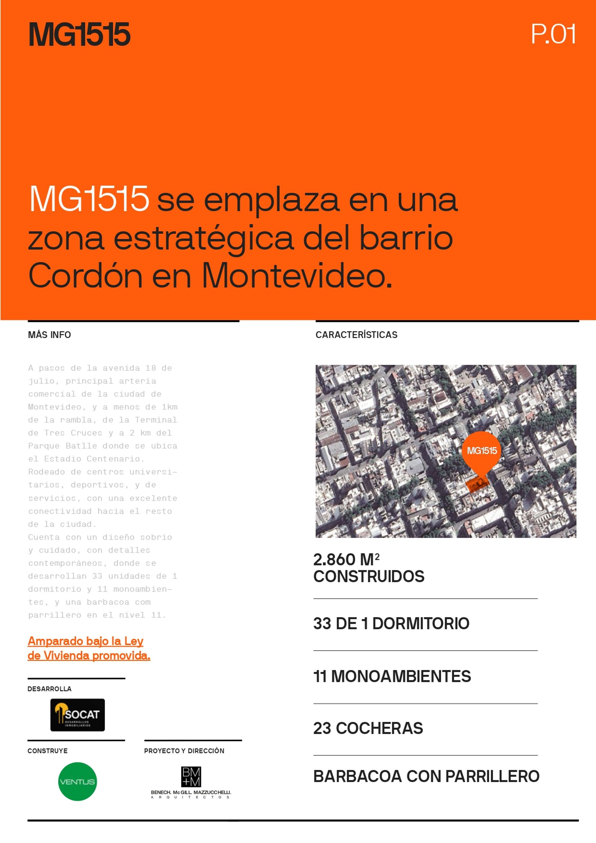 VENTA apto en CONSTRUCCION - 1 Dormitorio - 2
