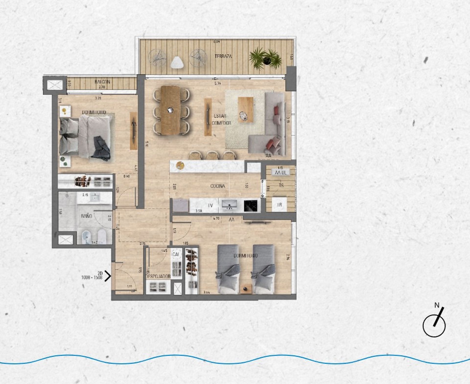VENTA Apartamento 2 dormitorios Lago Calcagno