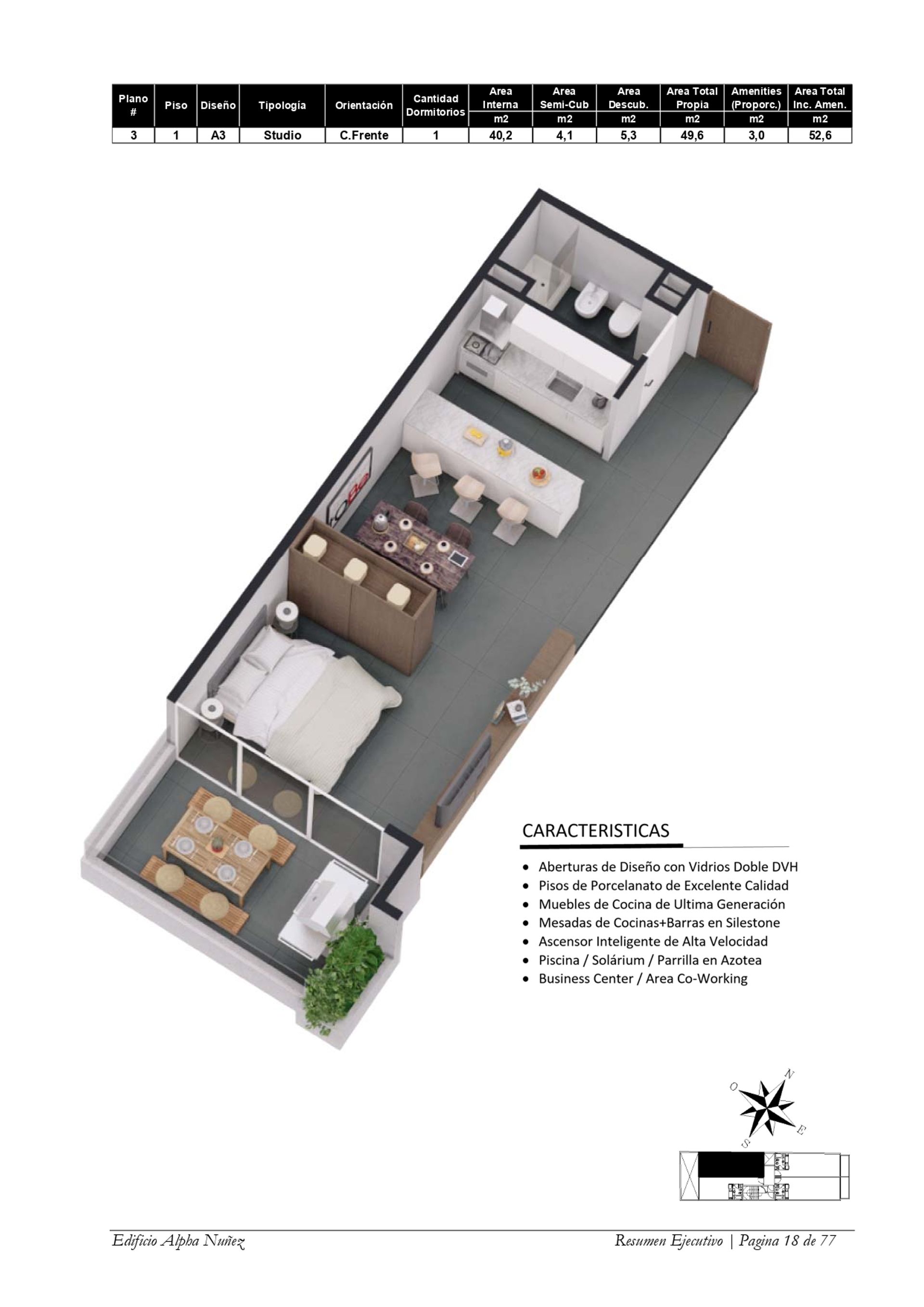 Venta Nuñez 1 Ambiente c Balcón Full Amenities