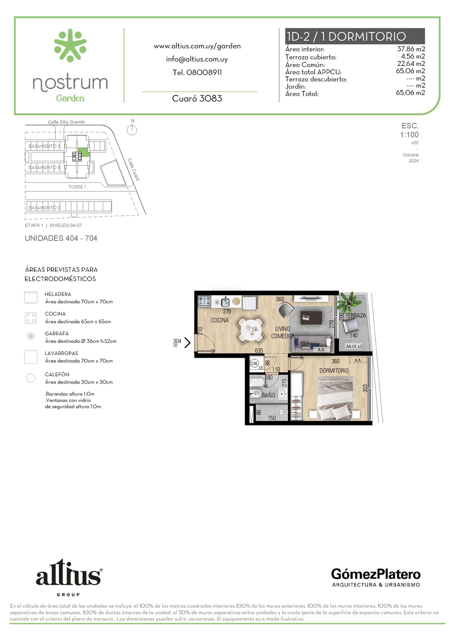 VENTA 1 DORMITORIO NOSTRUM GARDEN PRADO - 1