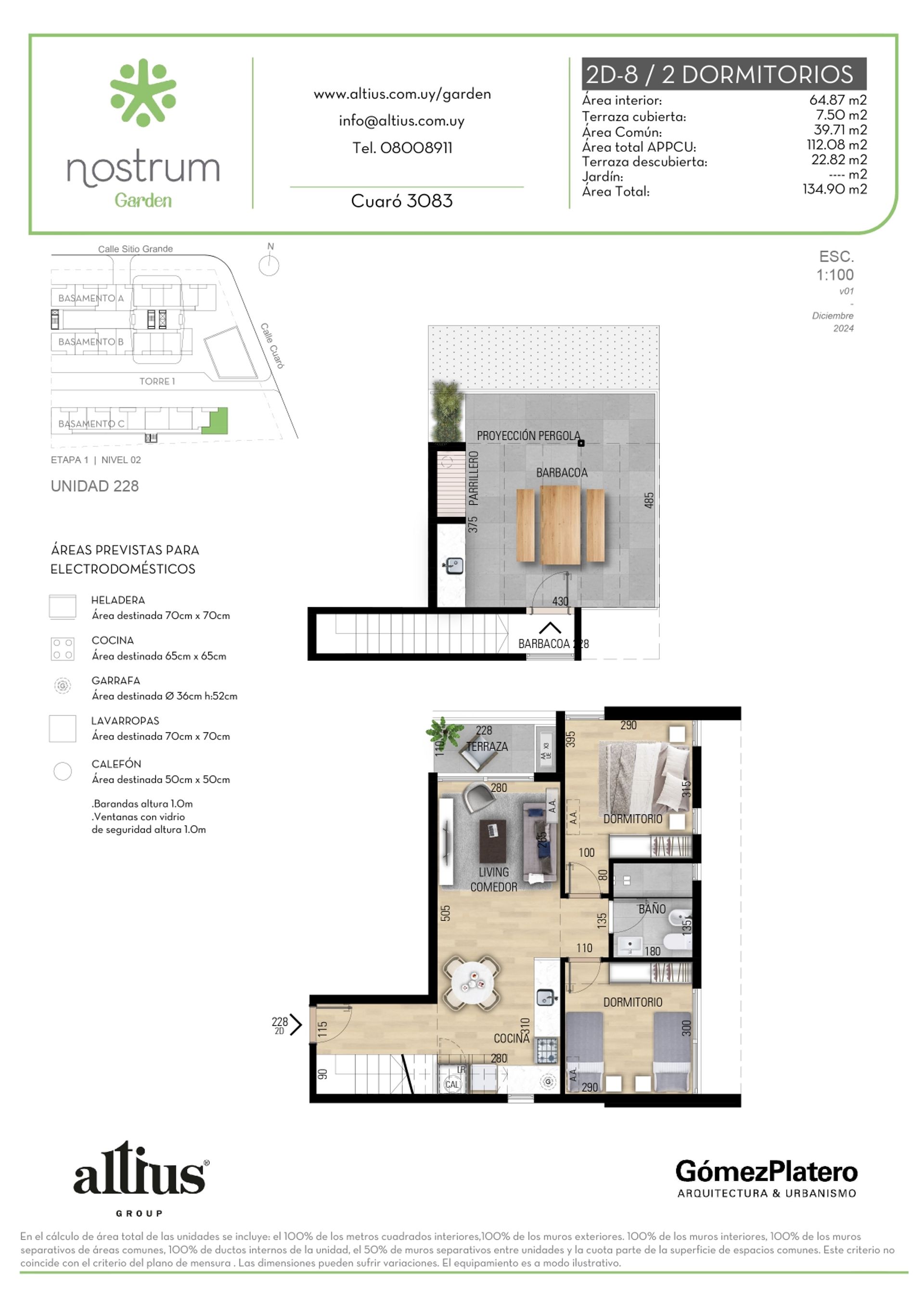 VENTA 2 DORMITORIOS NOSTRUM GARDEN PRADO AZOTEA EX - 1