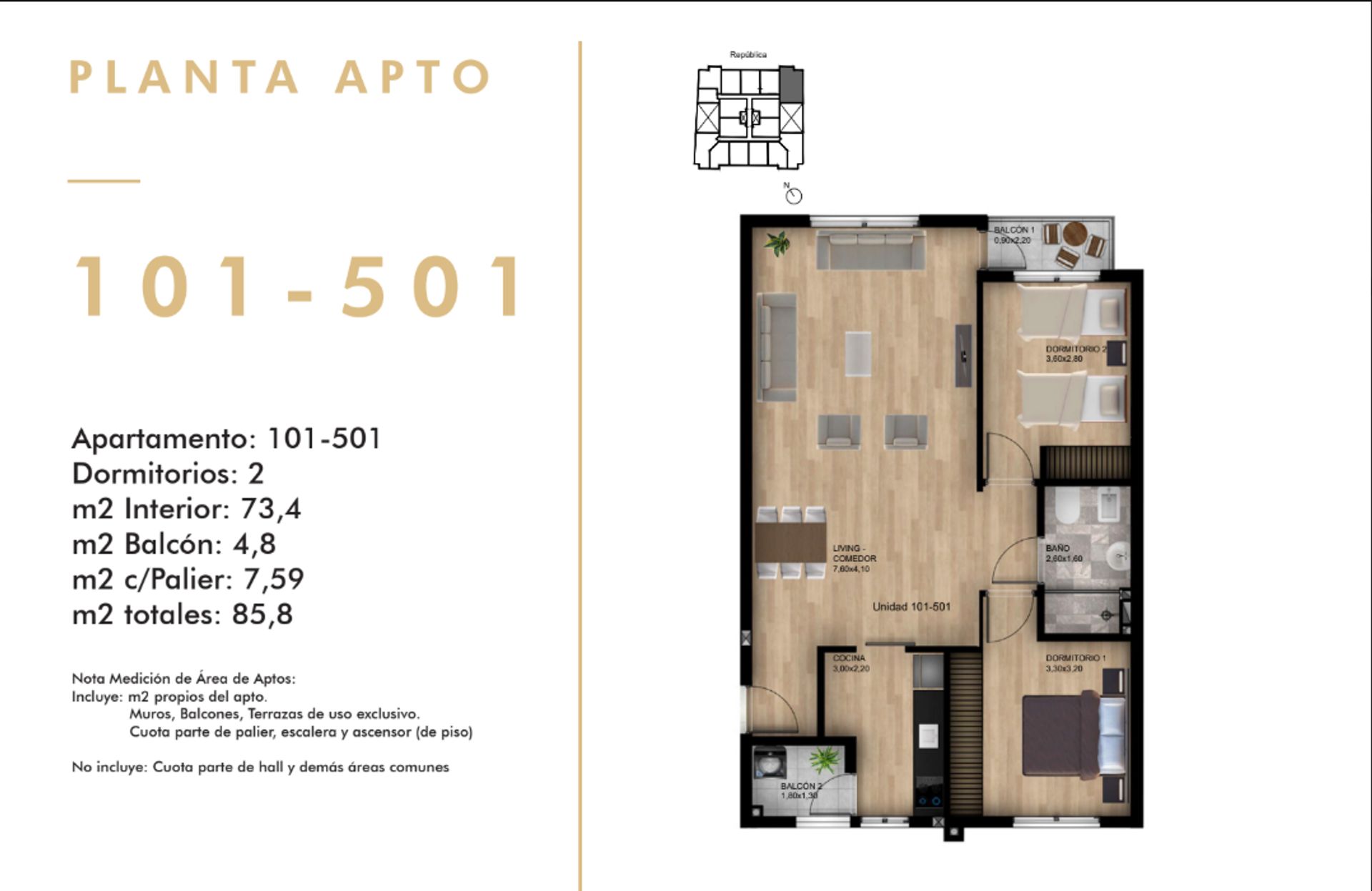 VENTA APARTAMENTO 1DORM PATIO C/ RENTA TRES CRUCES