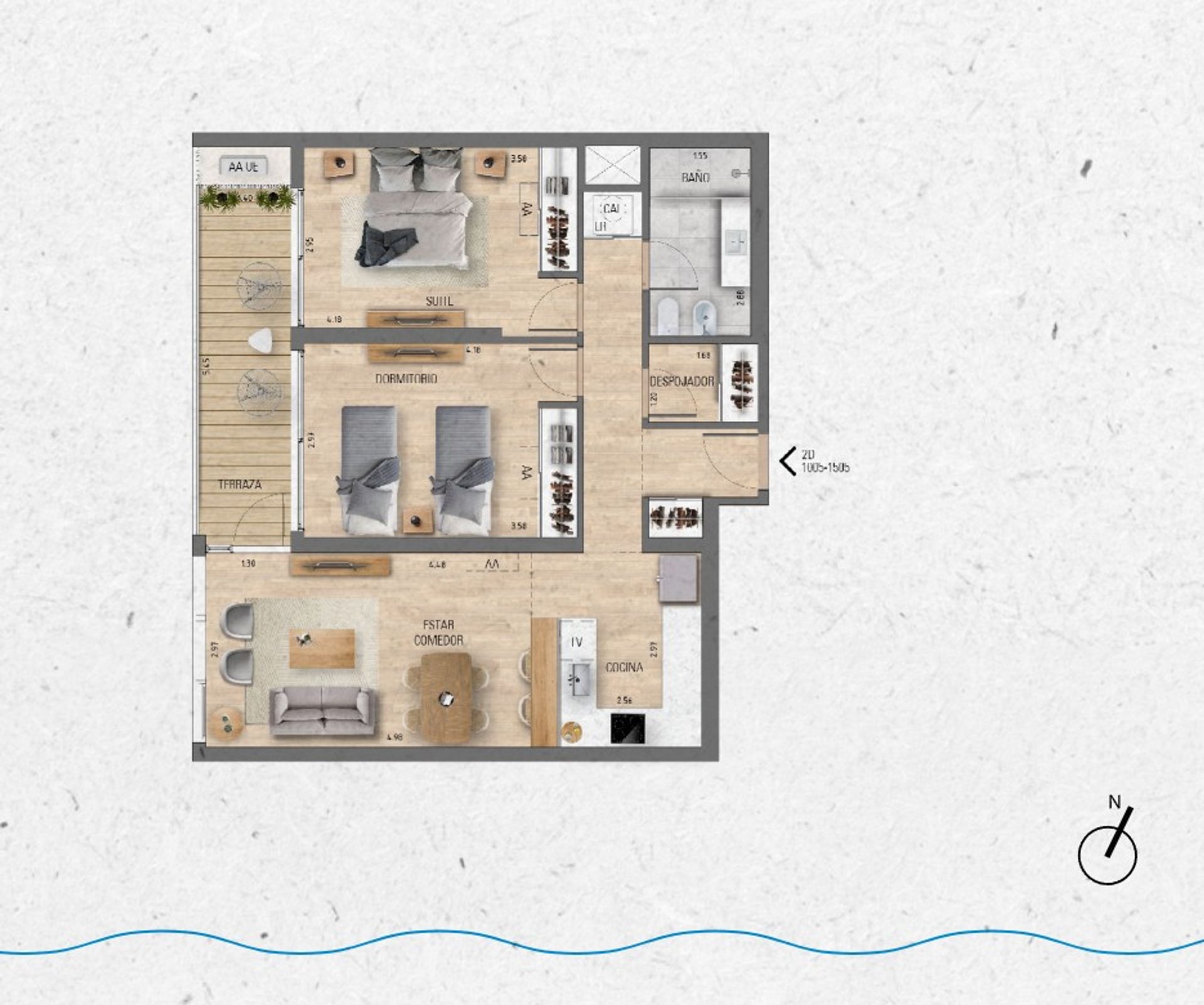 VENTA Apartamento 2 dormitorios Lago Calcagno