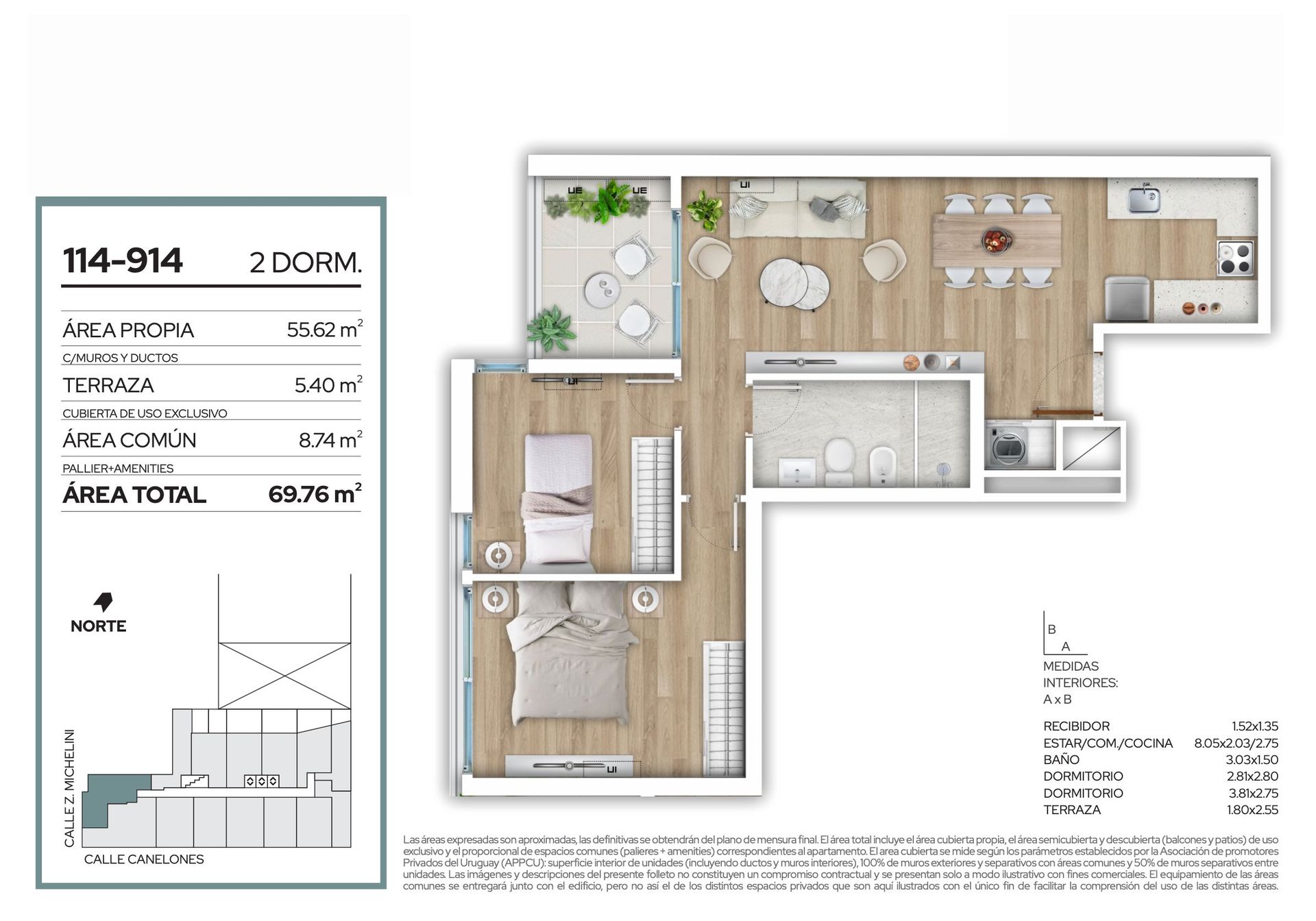 VENTA APARTAMENTO 2 DORMITORIOS EN CENTRO - 12