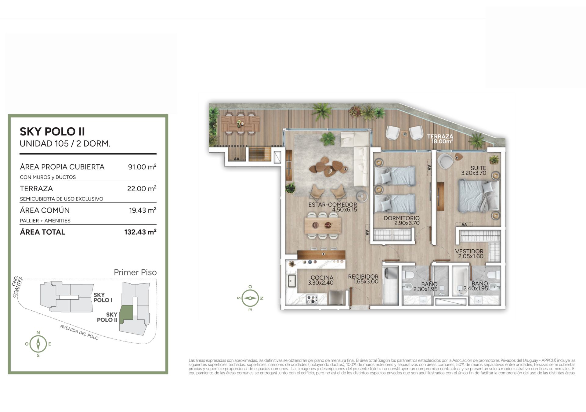 VENTA APARTAMENTO 2 DORMITORIOS - CARRASCO NORTE - 12