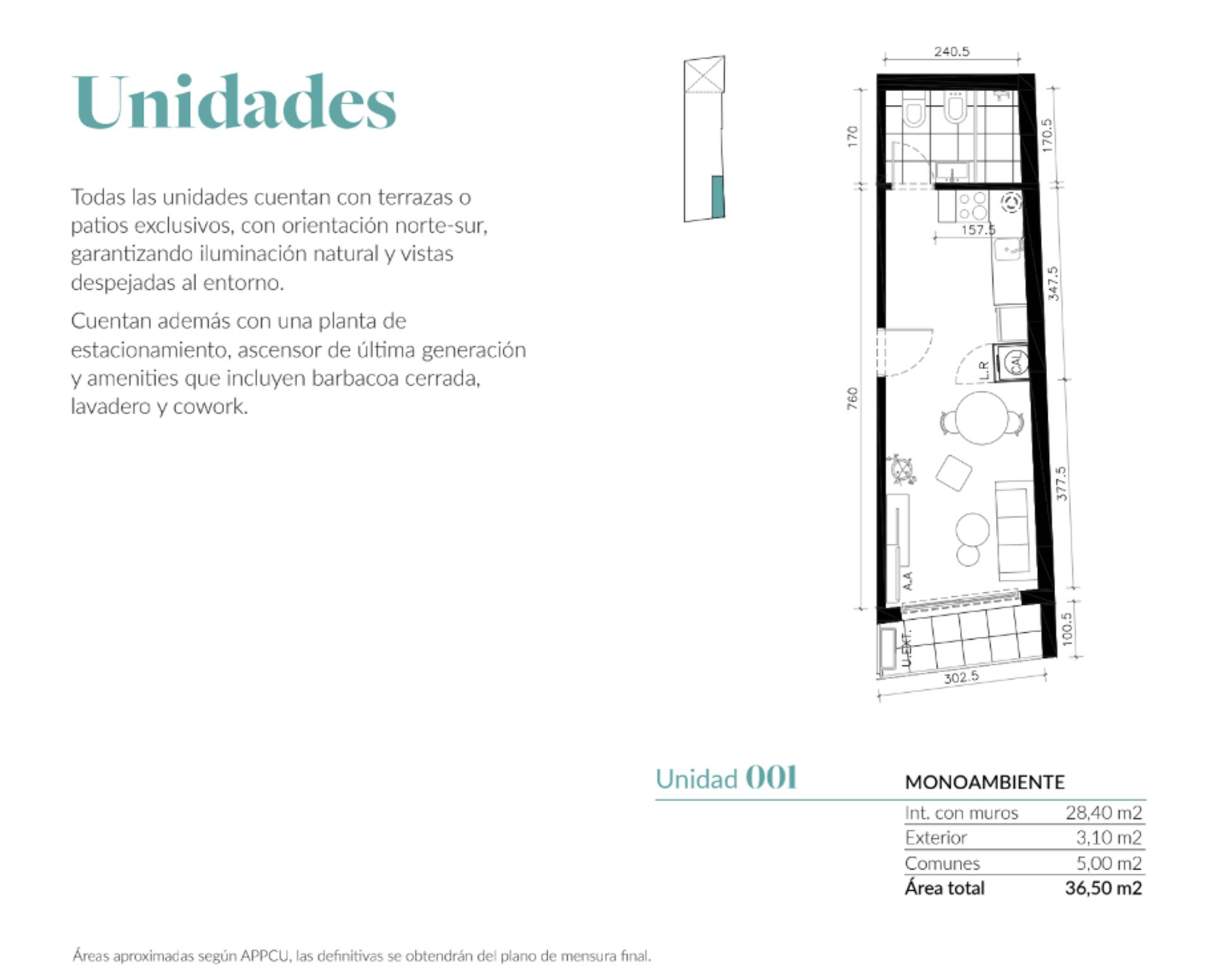 Venta Monoambiente Cord&oacute;n a estrenar Julio 2027 - 3