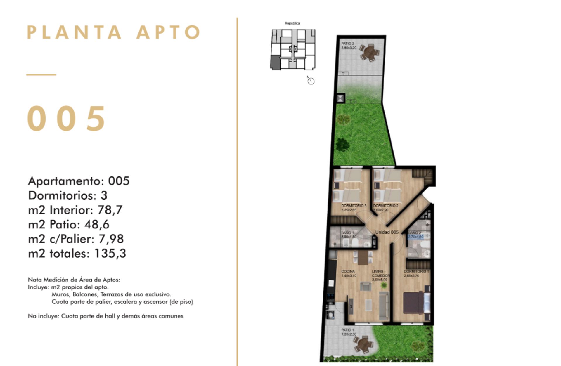 VENTA APARTAMENTO 3DORM 2BAÑOS C/RENTA TRES CRUCES