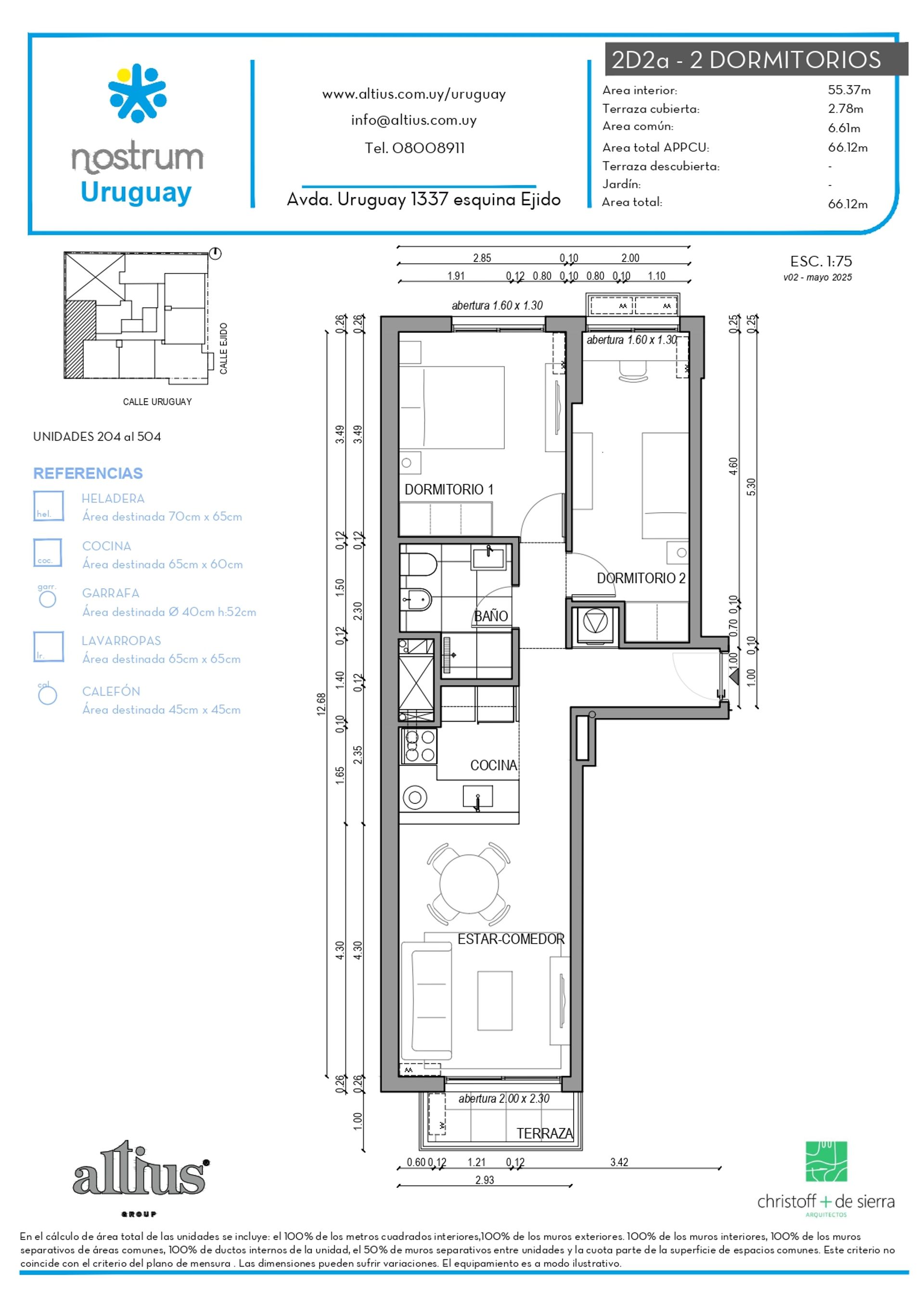 VENTA APTO 2 DORMITORIO CENTRO TERRAZA - 1