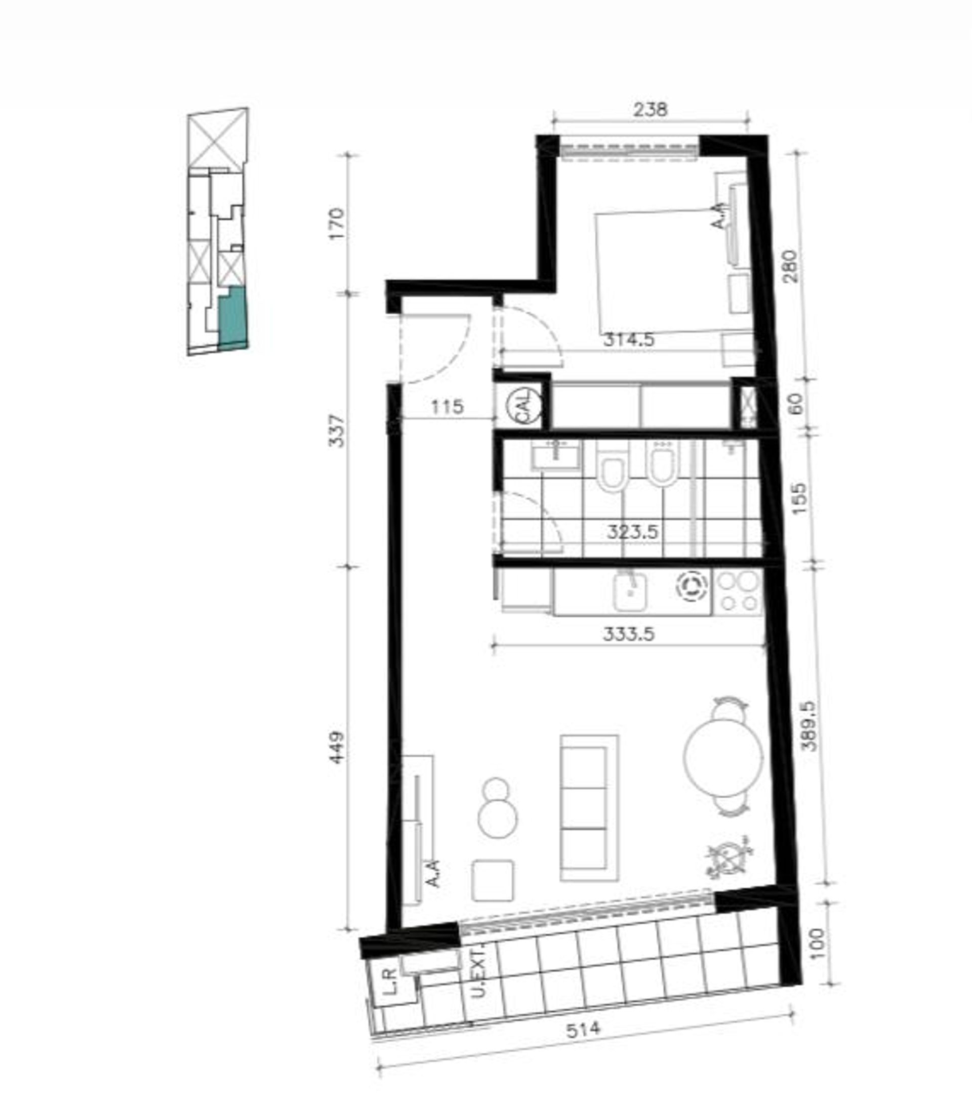 Venta apartamento 1 dormitorio en Cordón - 2